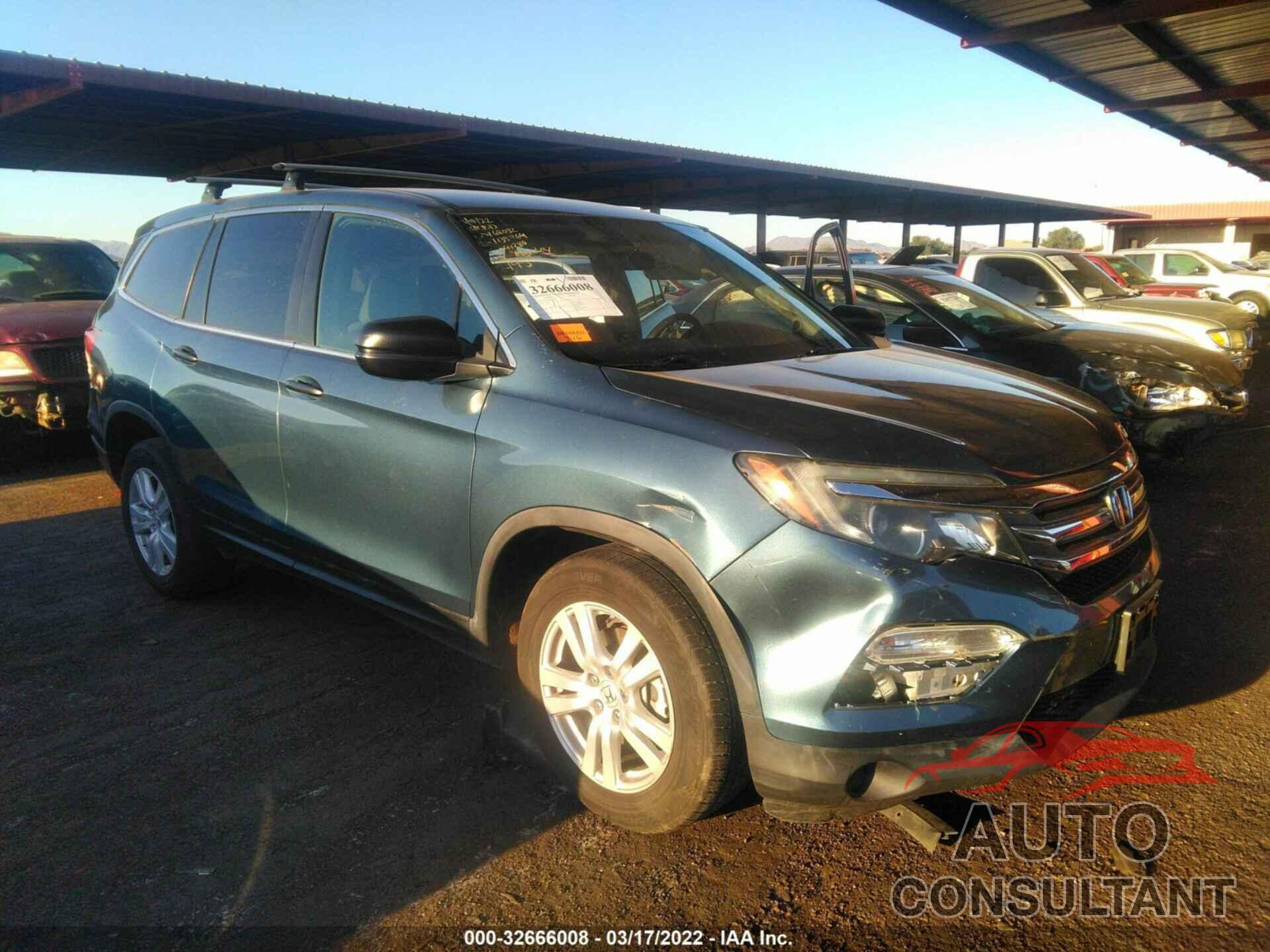 HONDA PILOT 2016 - 5FNYF6H18GB041280