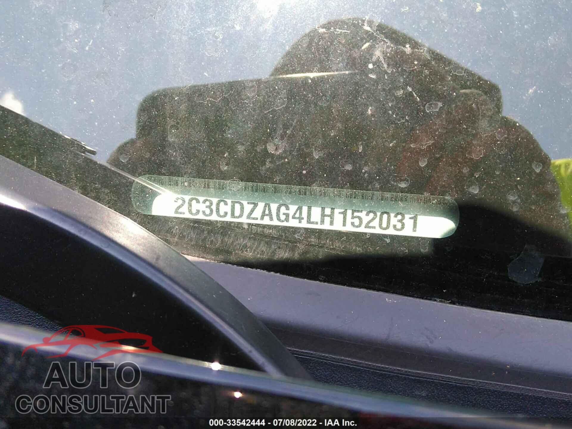 DODGE CHALLENGER 2020 - 2C3CDZAG4LH152031