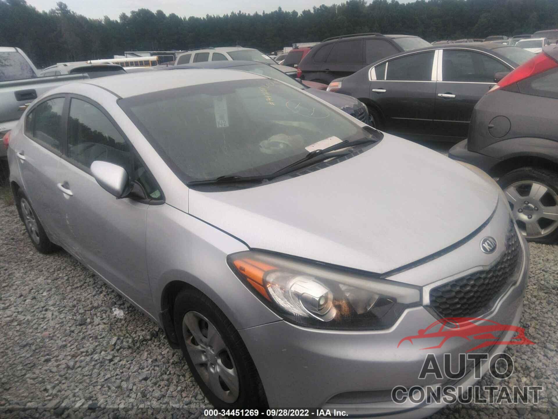 KIA FORTE 2016 - KNAFK4A67G5438779