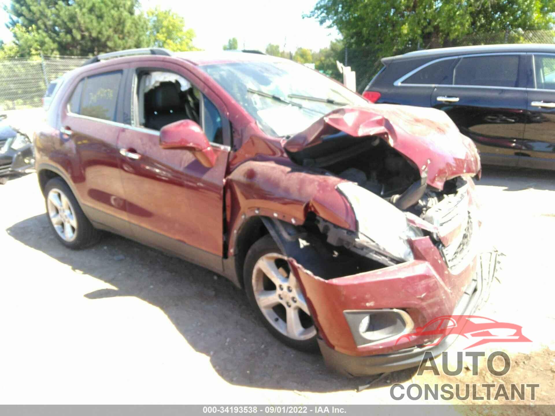 CHEVROLET TRAX 2016 - 3GNCJMSB3GL196214