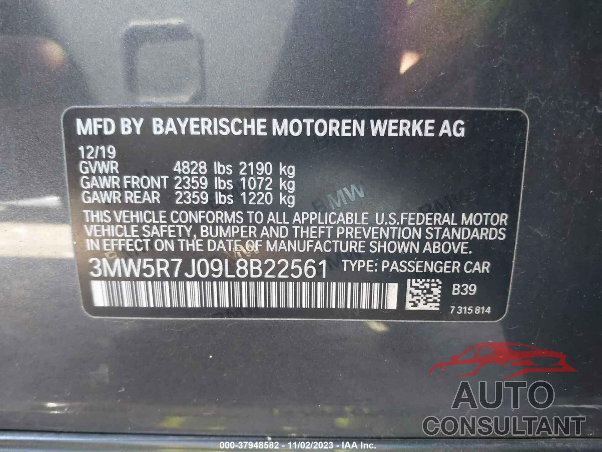 BMW 330XI 2020 - 3MW5R7J09L8B22561