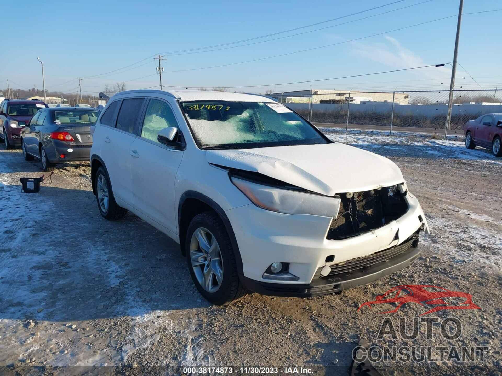 TOYOTA HIGHLANDER 2016 - 5TDDKRFH7GS253580