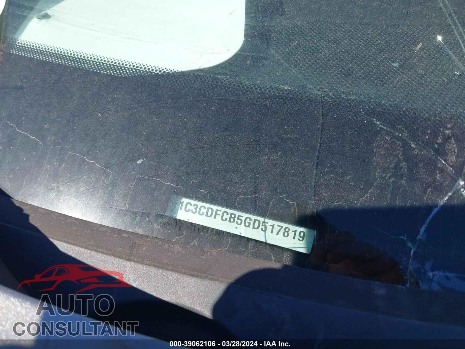 DODGE DART 2016 - 1C3CDFCB5GD517819