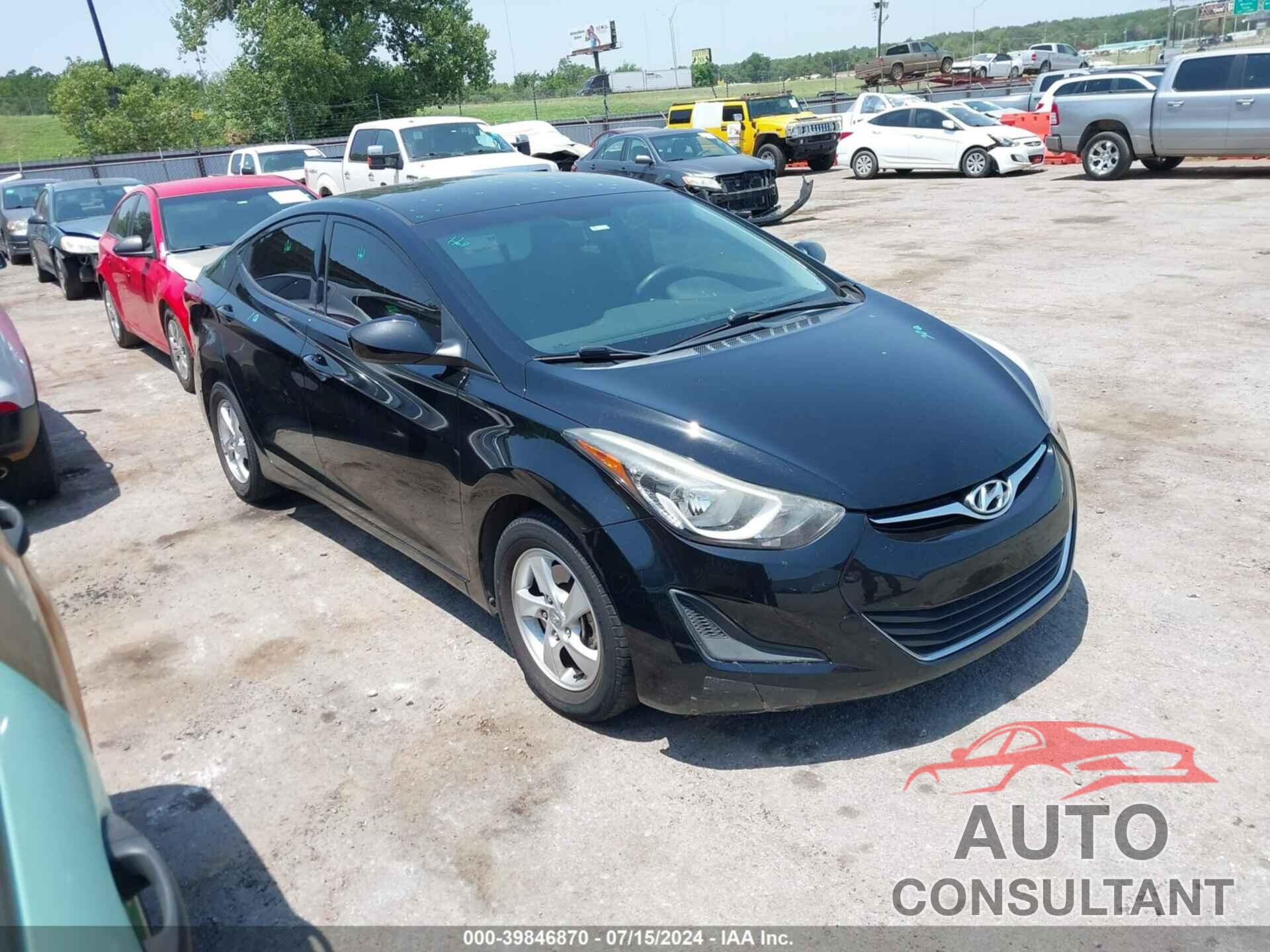 HYUNDAI ELANTRA 2014 - KMHDH4AE0EU076132