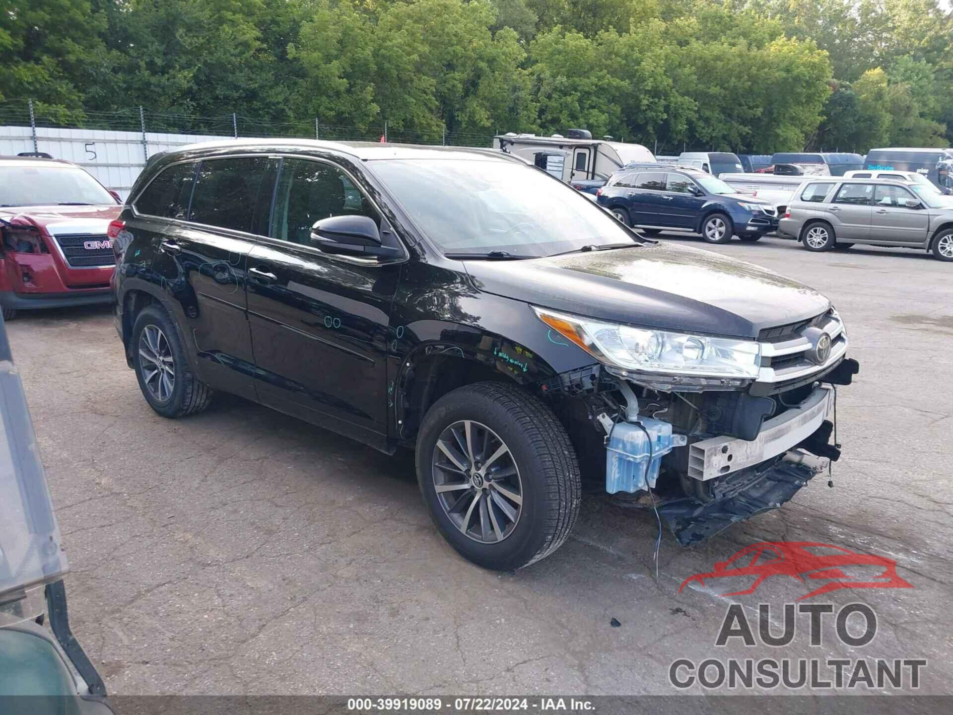 TOYOTA HIGHLANDER 2017 - 5TDJZRFH4HS520822