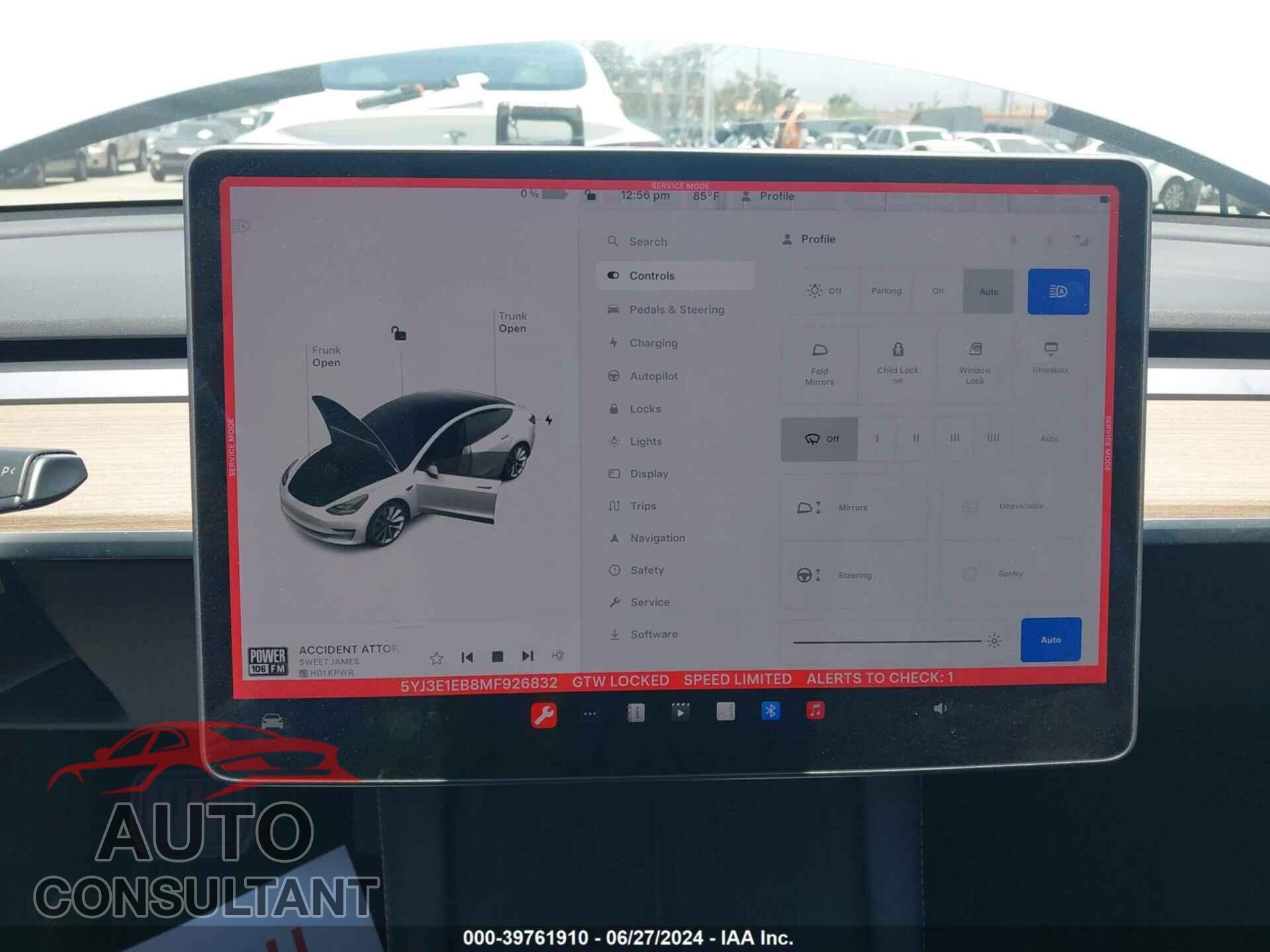 TESLA MODEL 3 2021 - 5YJ3E1EB8MF926832