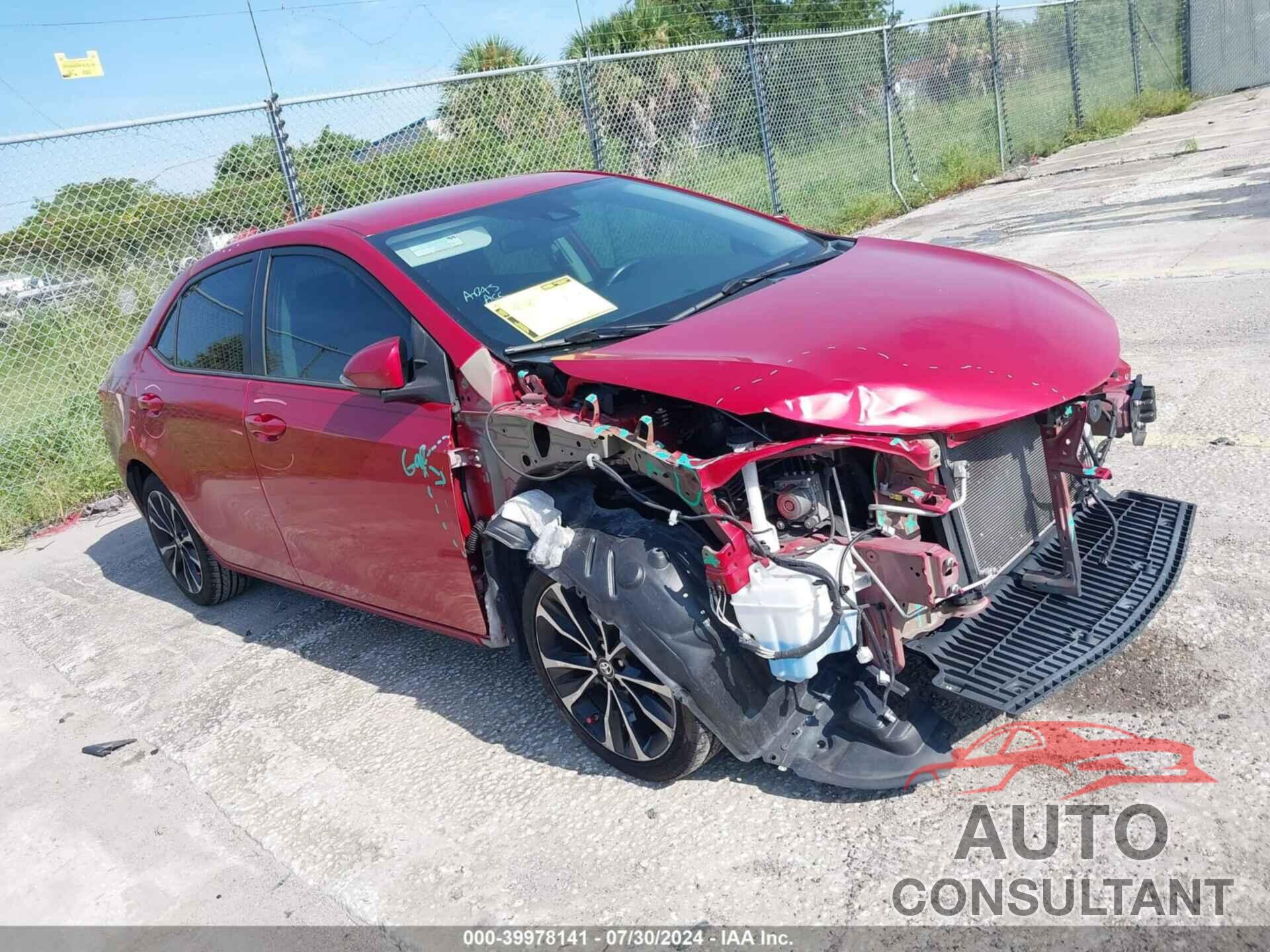 TOYOTA COROLLA 2019 - 5YFBURHE3KP875681