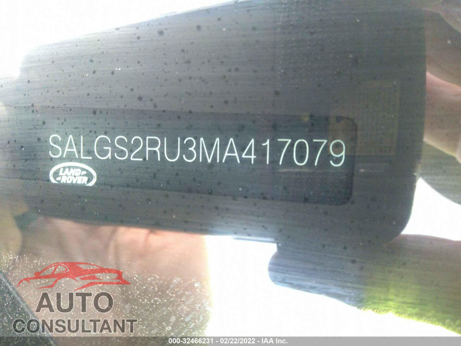 LAND ROVER RANGE ROVER 2021 - SALGS2RU3MA417079