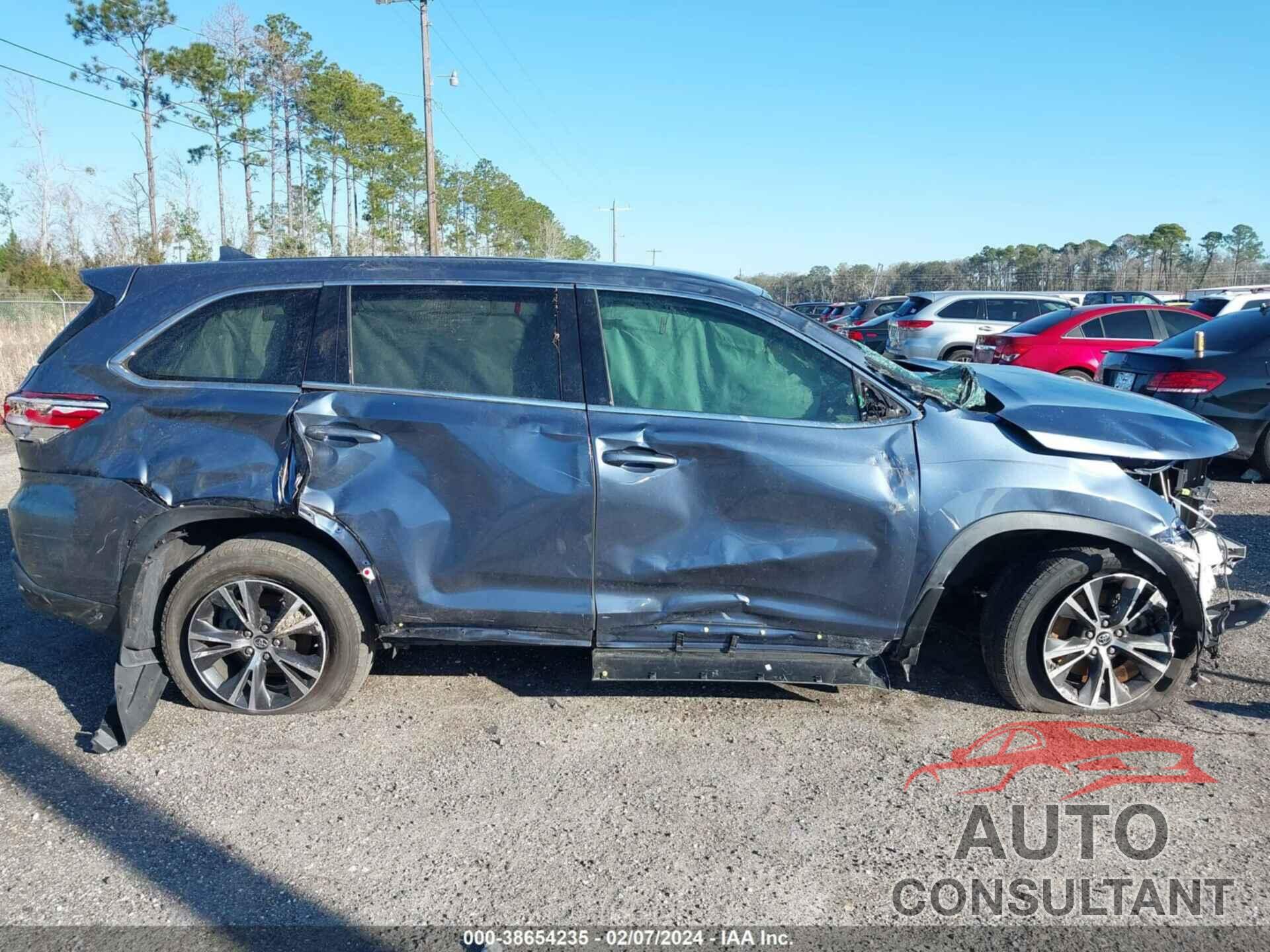 TOYOTA HIGHLANDER 2019 - 5TDZZRFH9KS362178