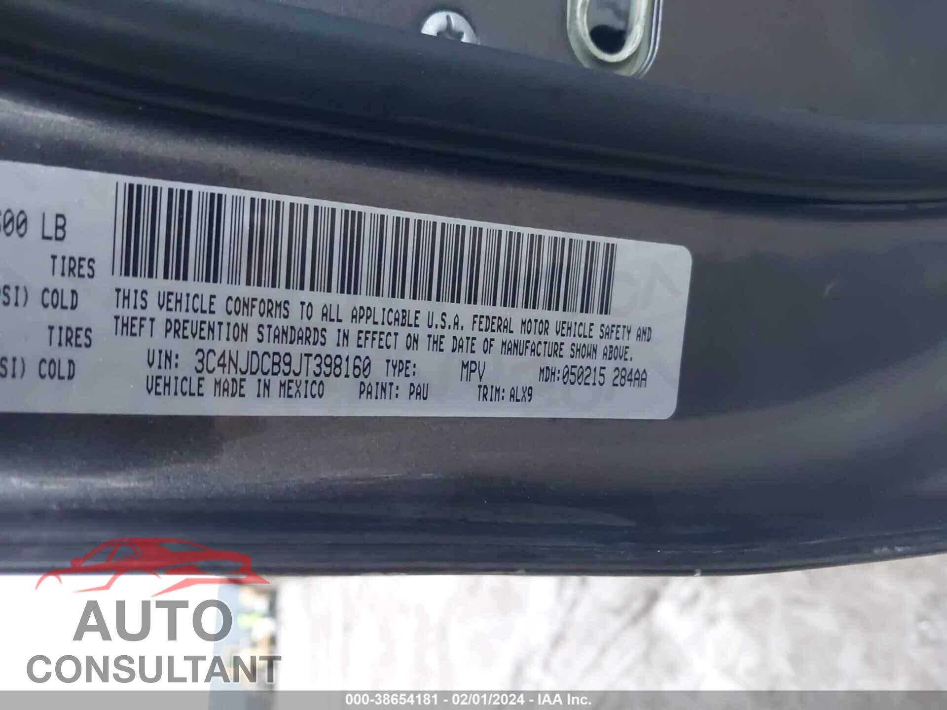 JEEP COMPASS 2018 - 3C4NJDCB9JT398160