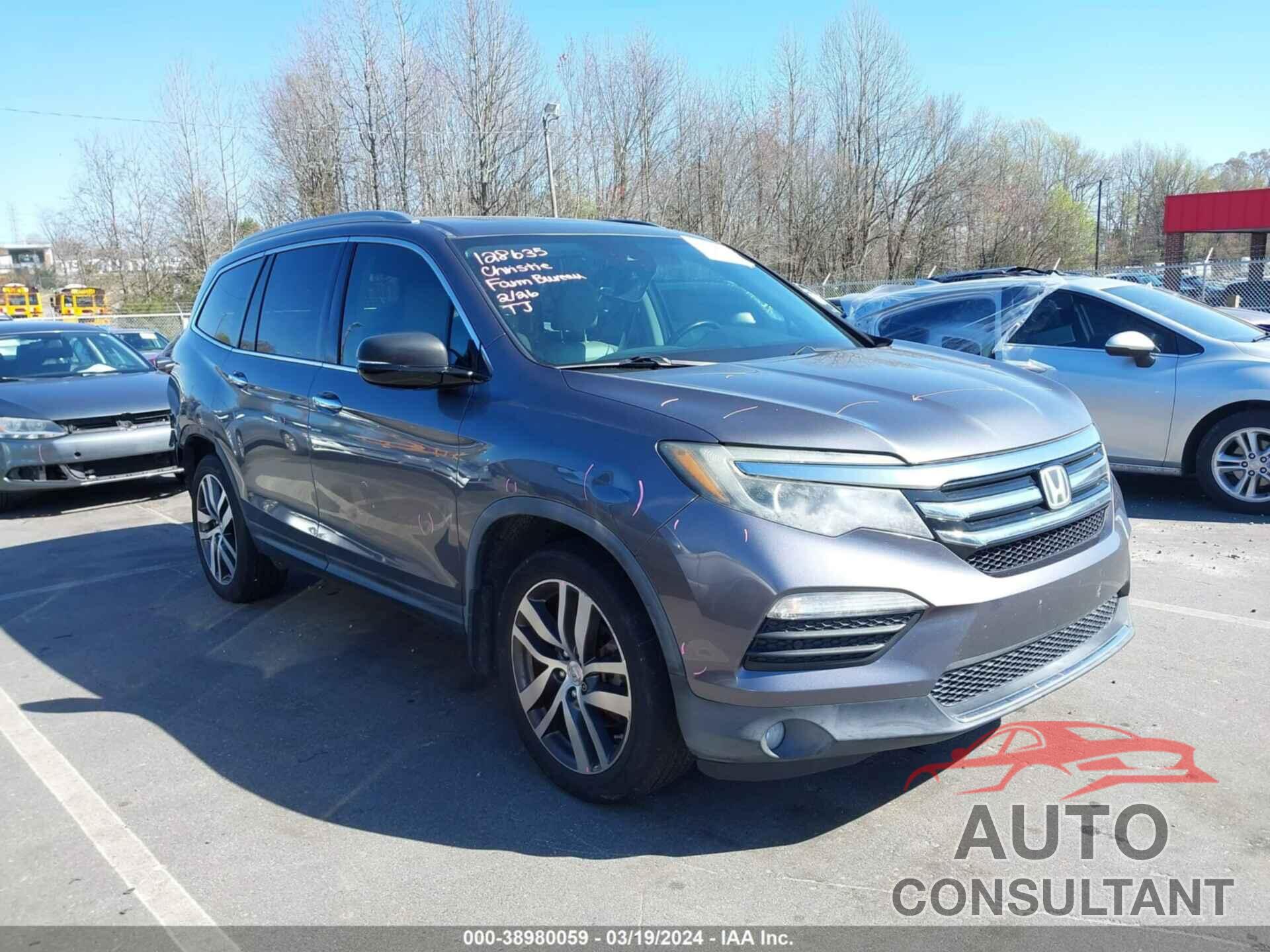 HONDA PILOT 2016 - 5FNYF6H09GB018162