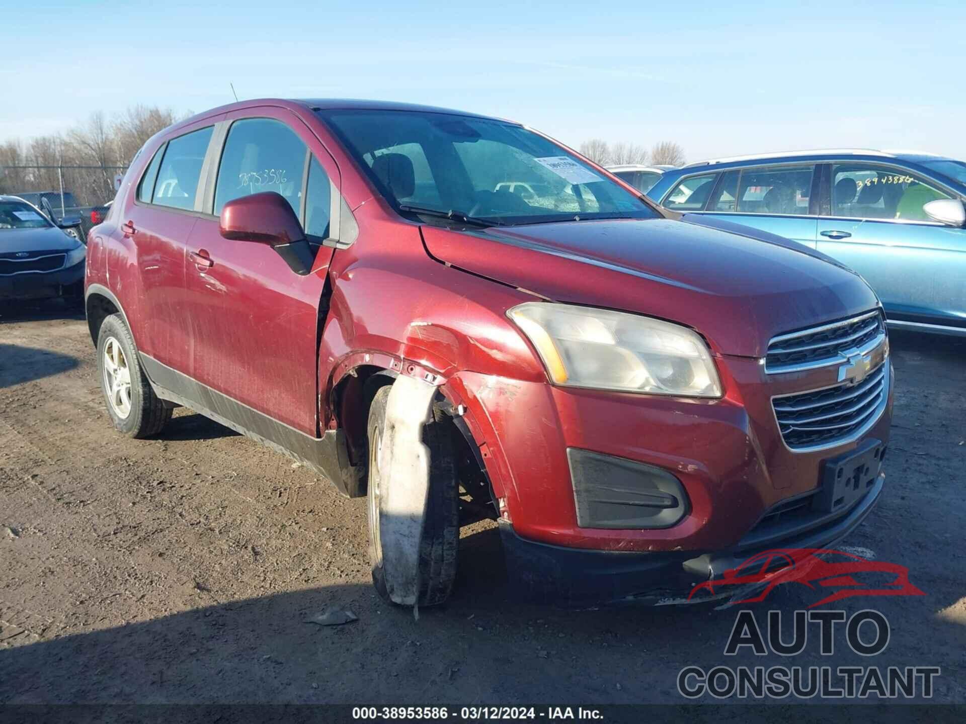 CHEVROLET TRAX 2016 - 3GNCJNSB9GL214379