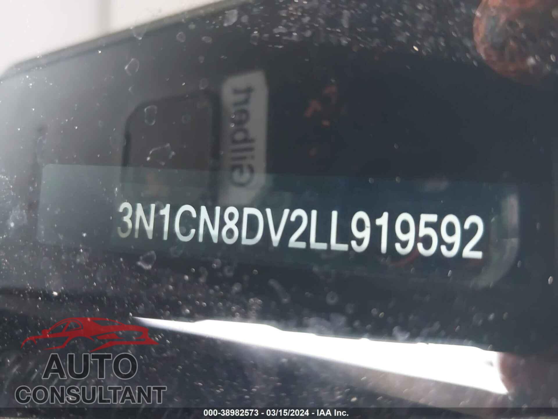 NISSAN VERSA 2020 - 3N1CN8DV2LL919592