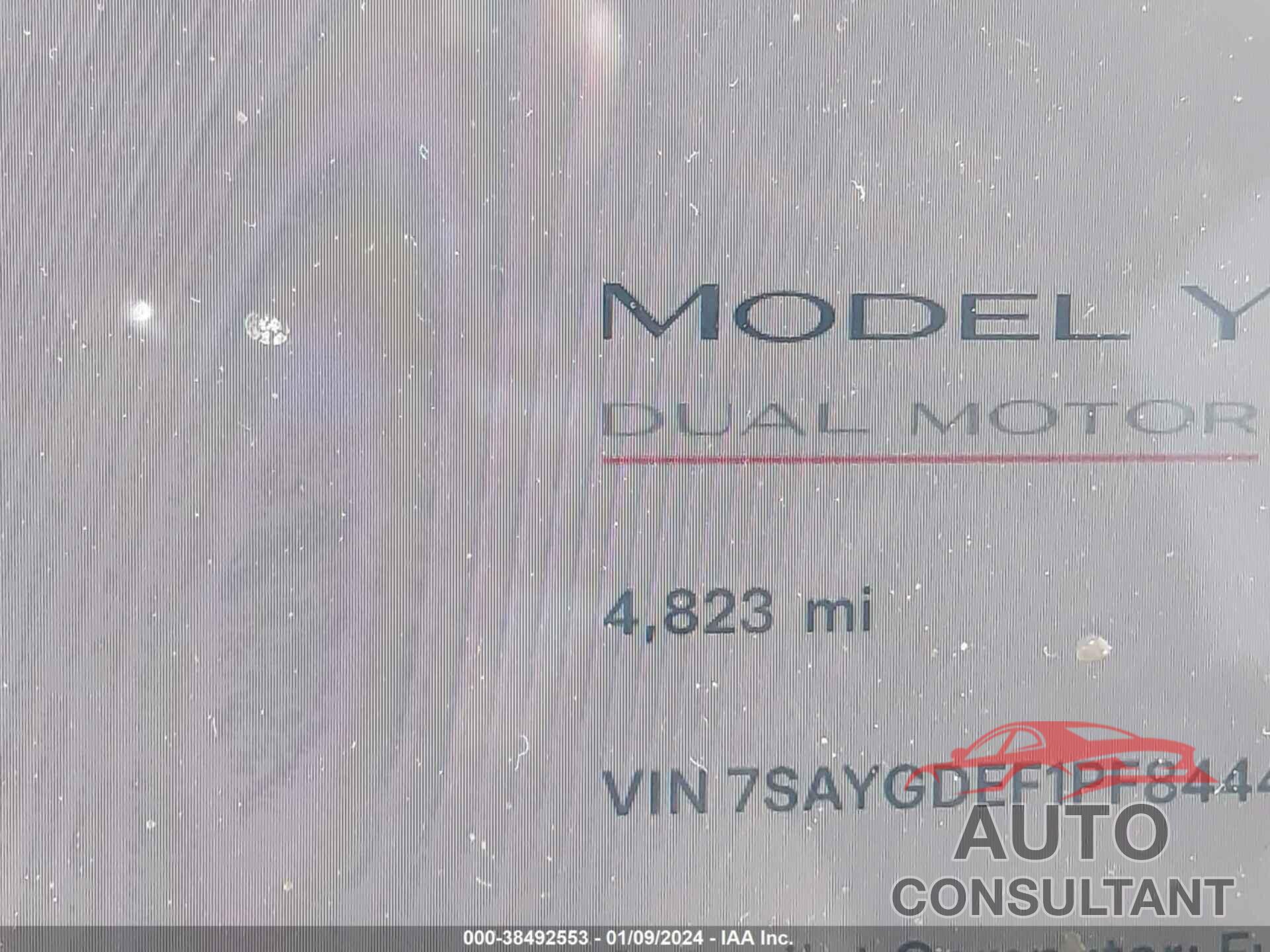 TESLA MODEL Y 2023 - 7SAYGDEF1PF844498