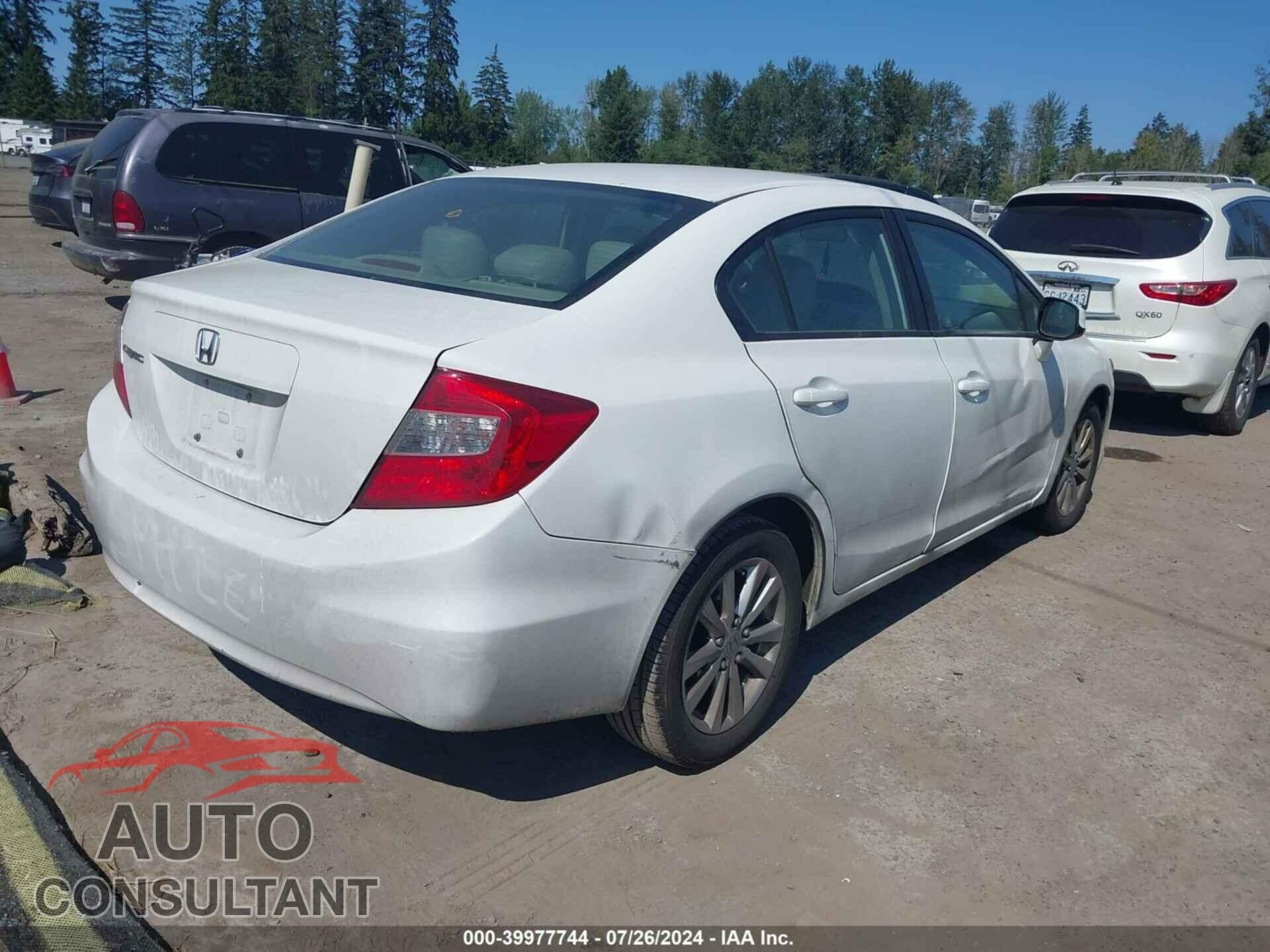 HONDA CIVIC 2012 - 19XFB2F89CE302556