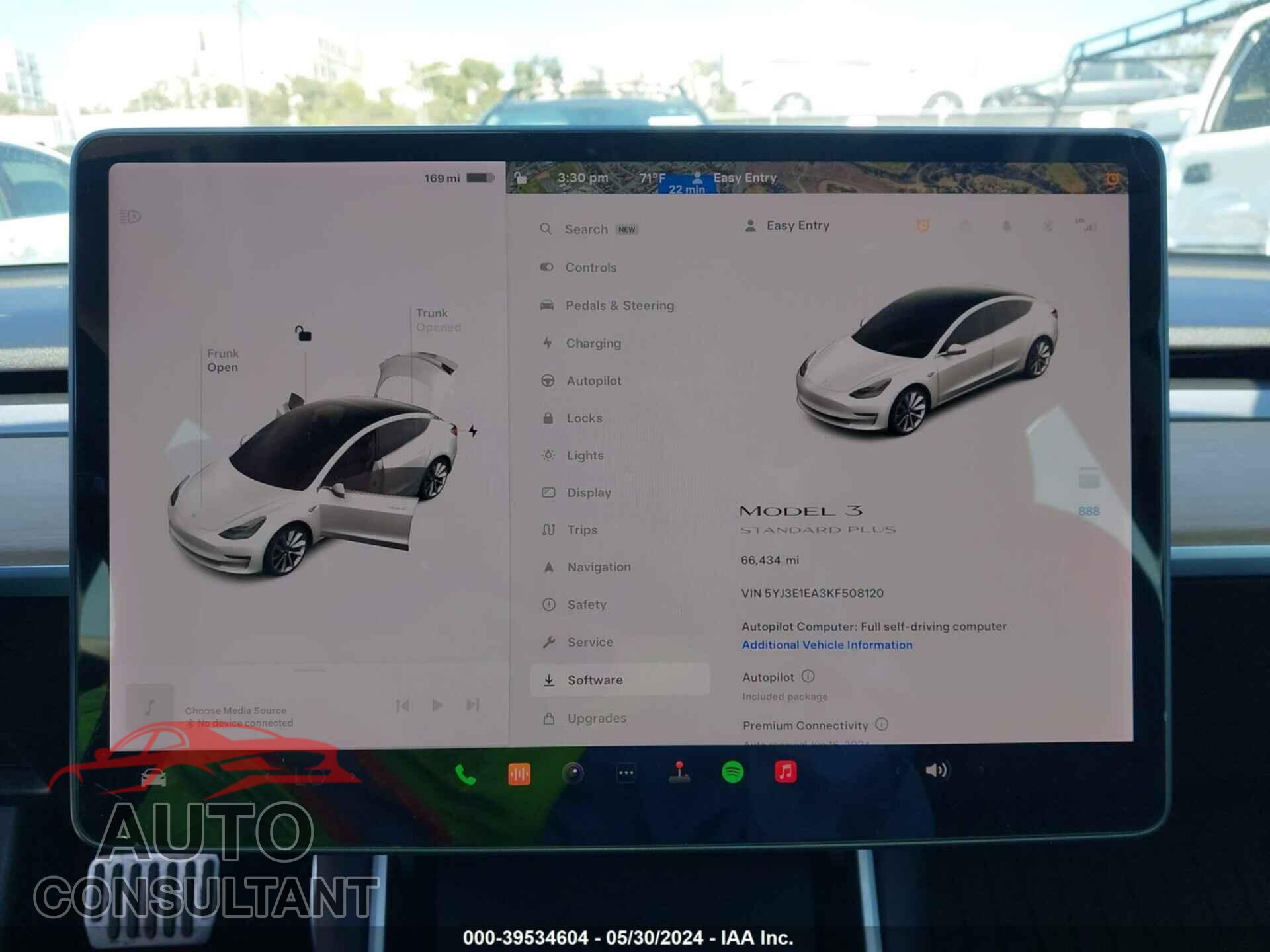 TESLA MODEL 3 2019 - 5YJ3E1EA3KF508120