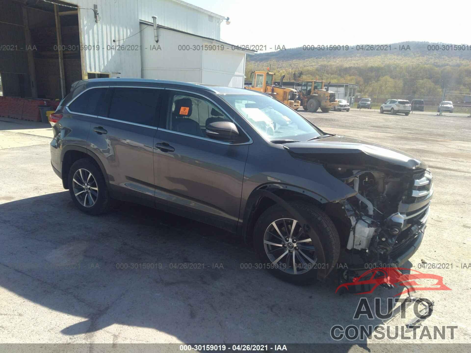 TOYOTA HIGHLANDER 2019 - 5TDJZRFH9KS710252