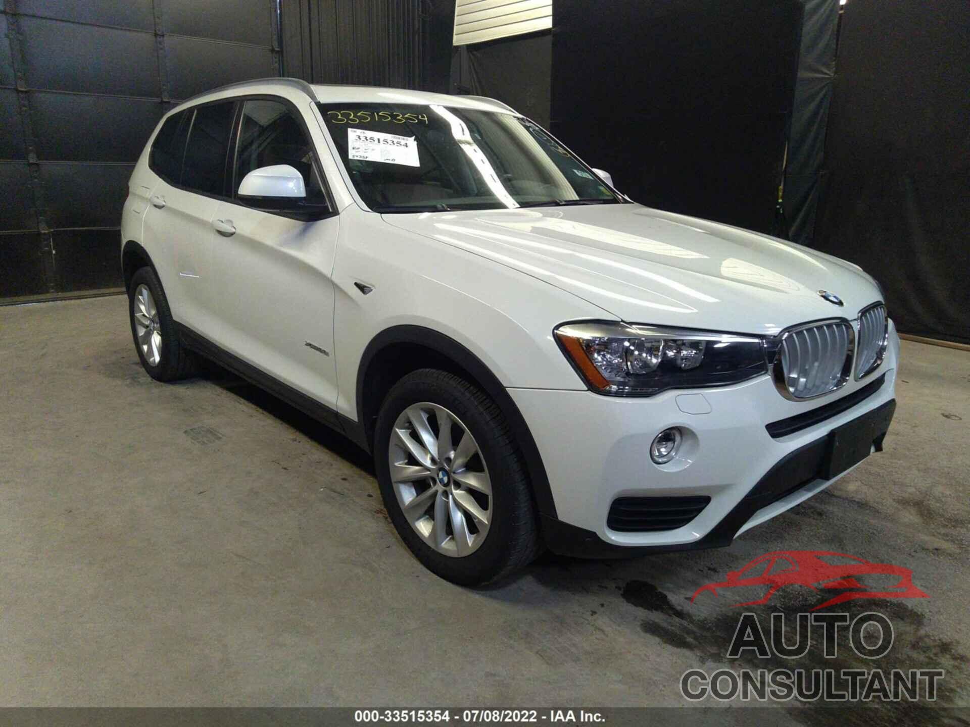 BMW X3 2017 - 5UXWX9C3XH0T17682