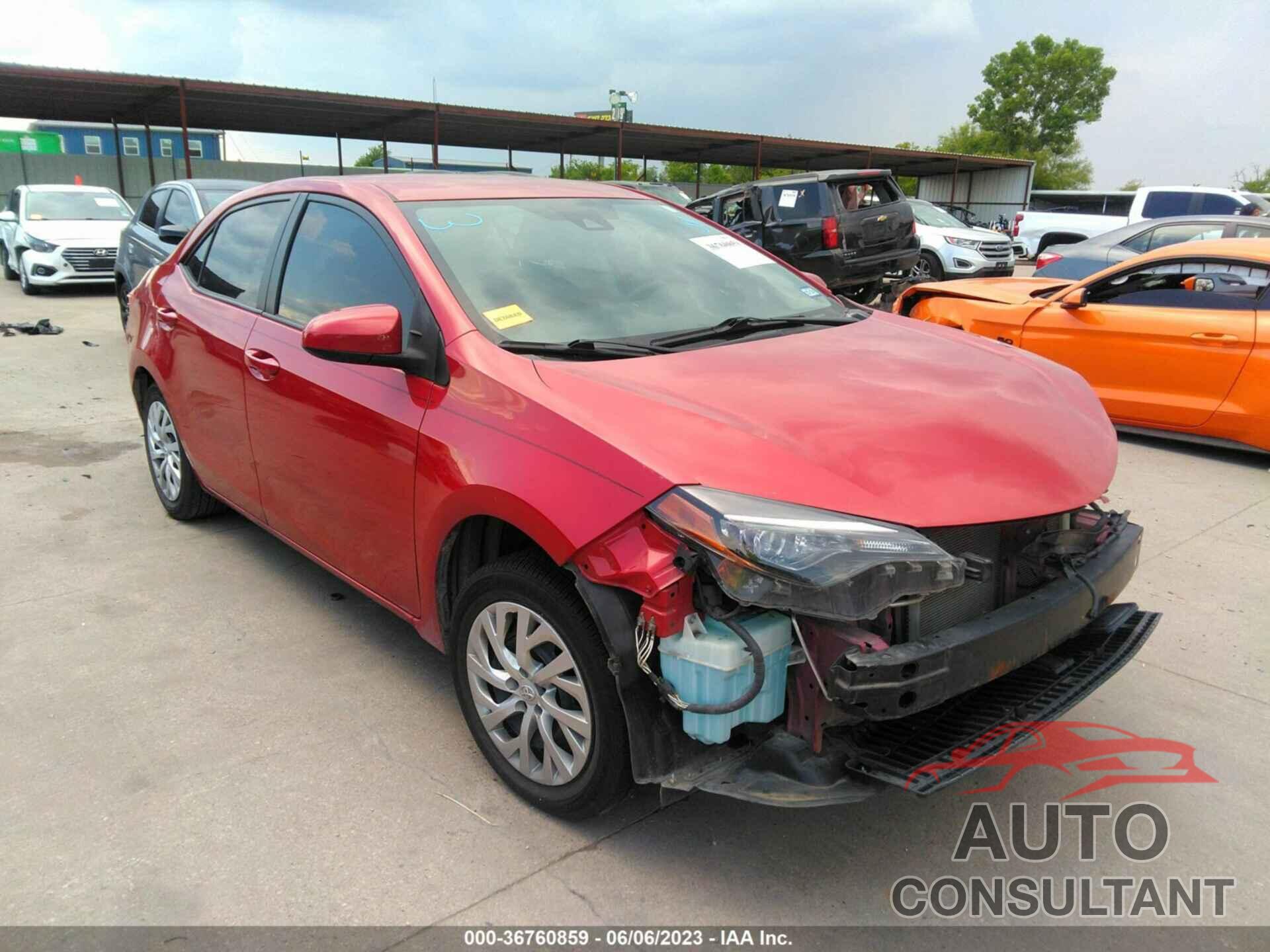 TOYOTA COROLLA 2017 - 5YFBURHE8HP662749