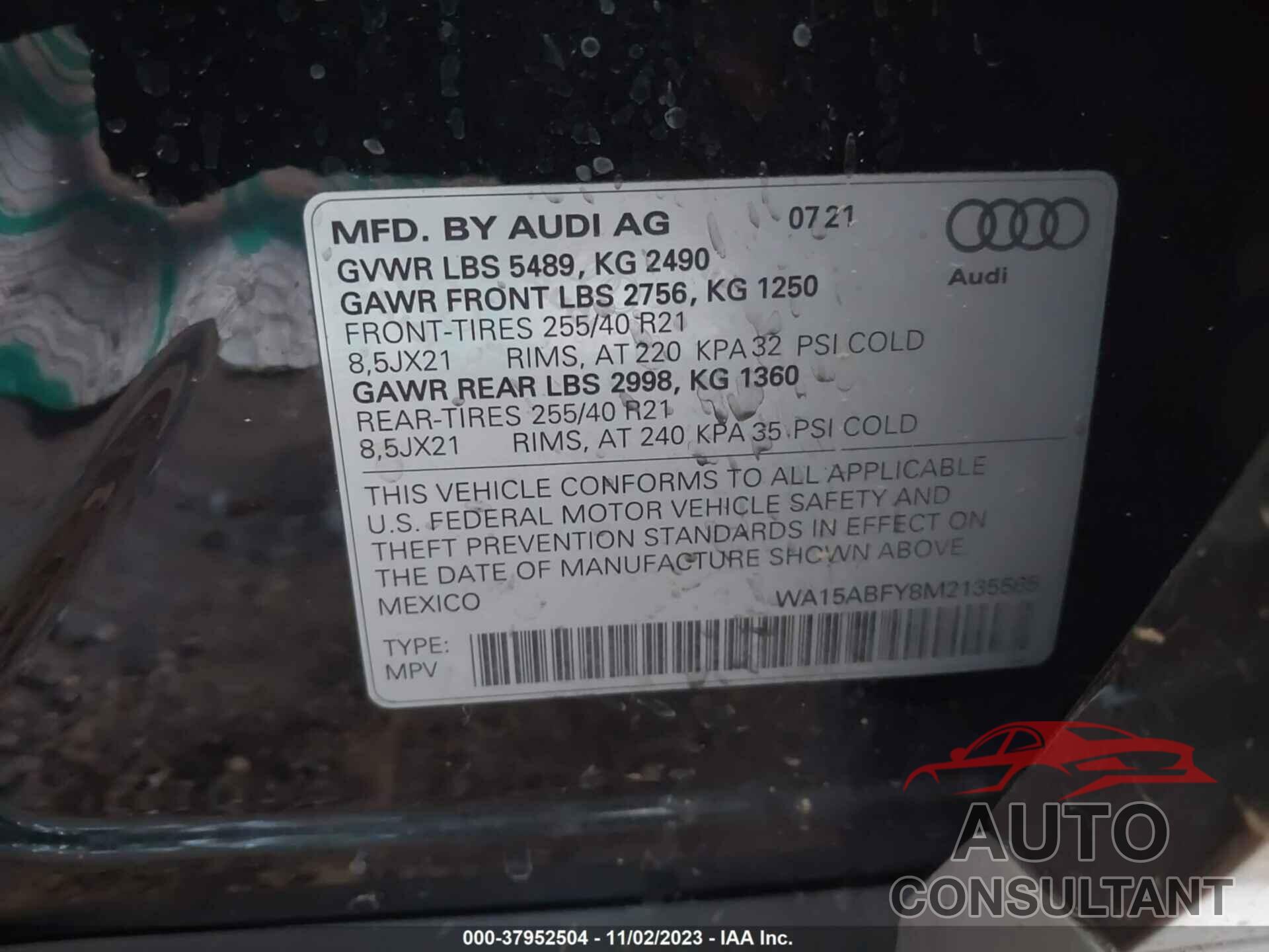 AUDI Q5 2021 - WA15ABFY8M2135565