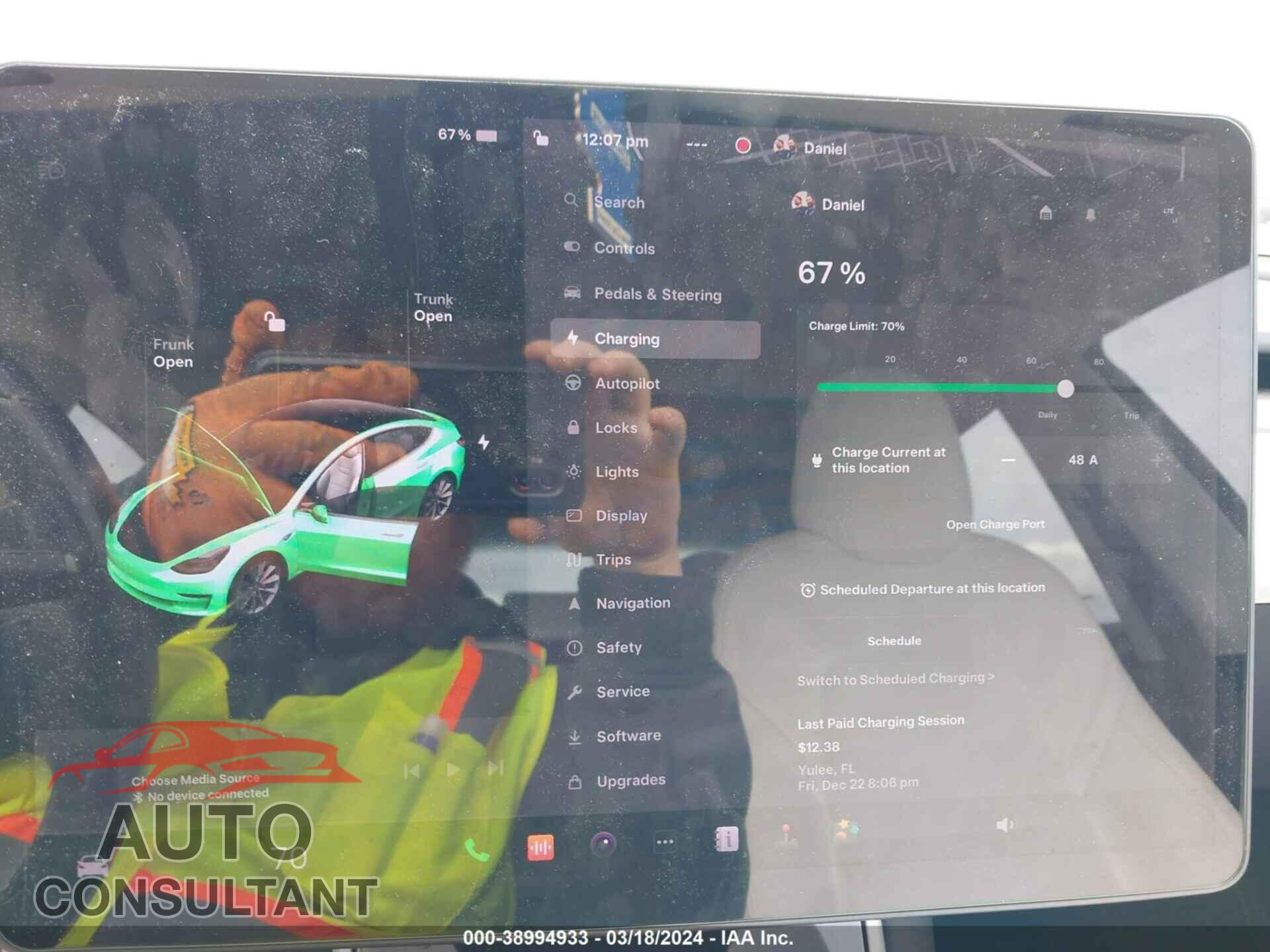 TESLA MODEL 3 2019 - 5YJ3E1EB7KF214082