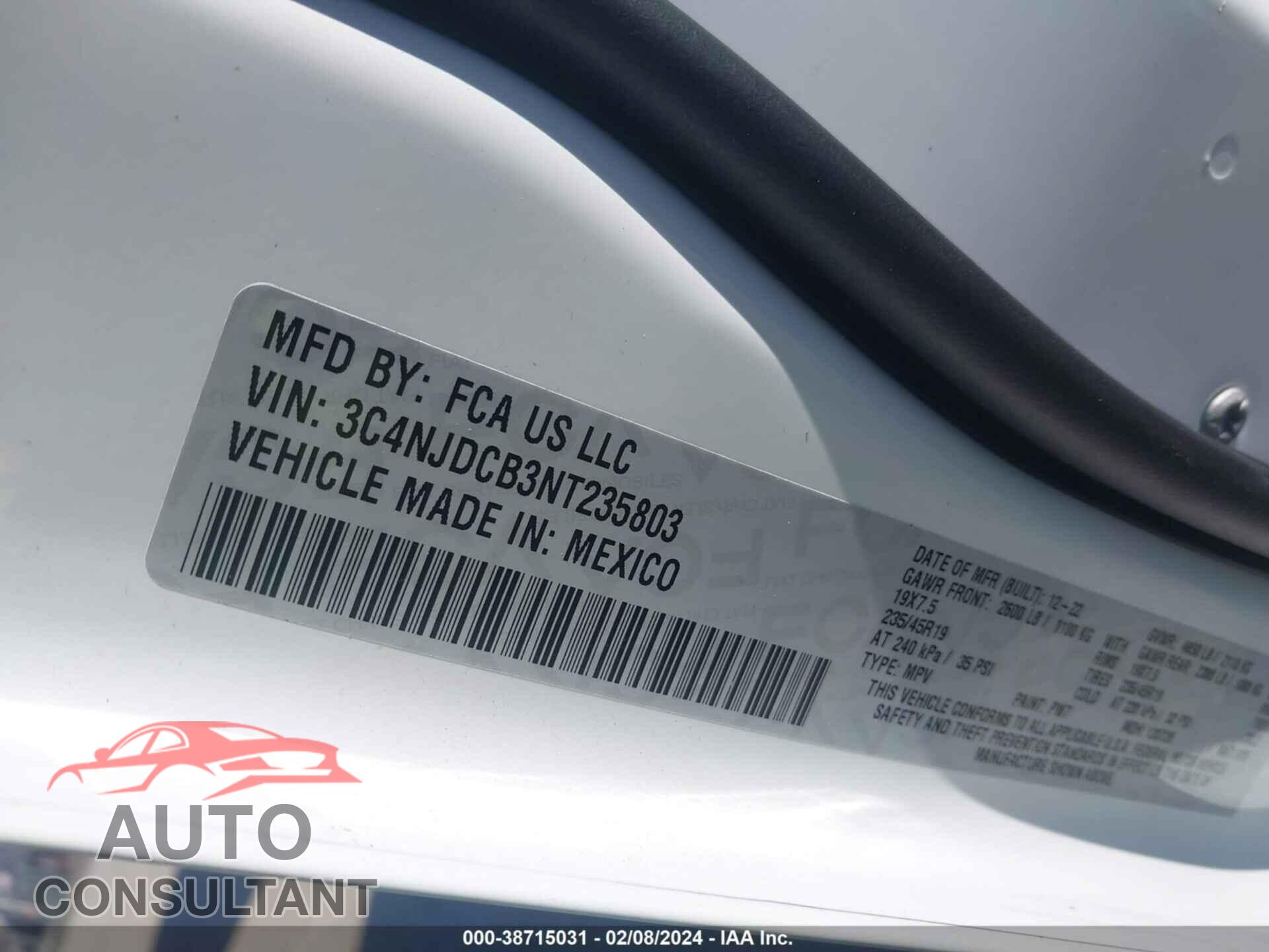 JEEP COMPASS 2022 - 3C4NJDCB3NT235803
