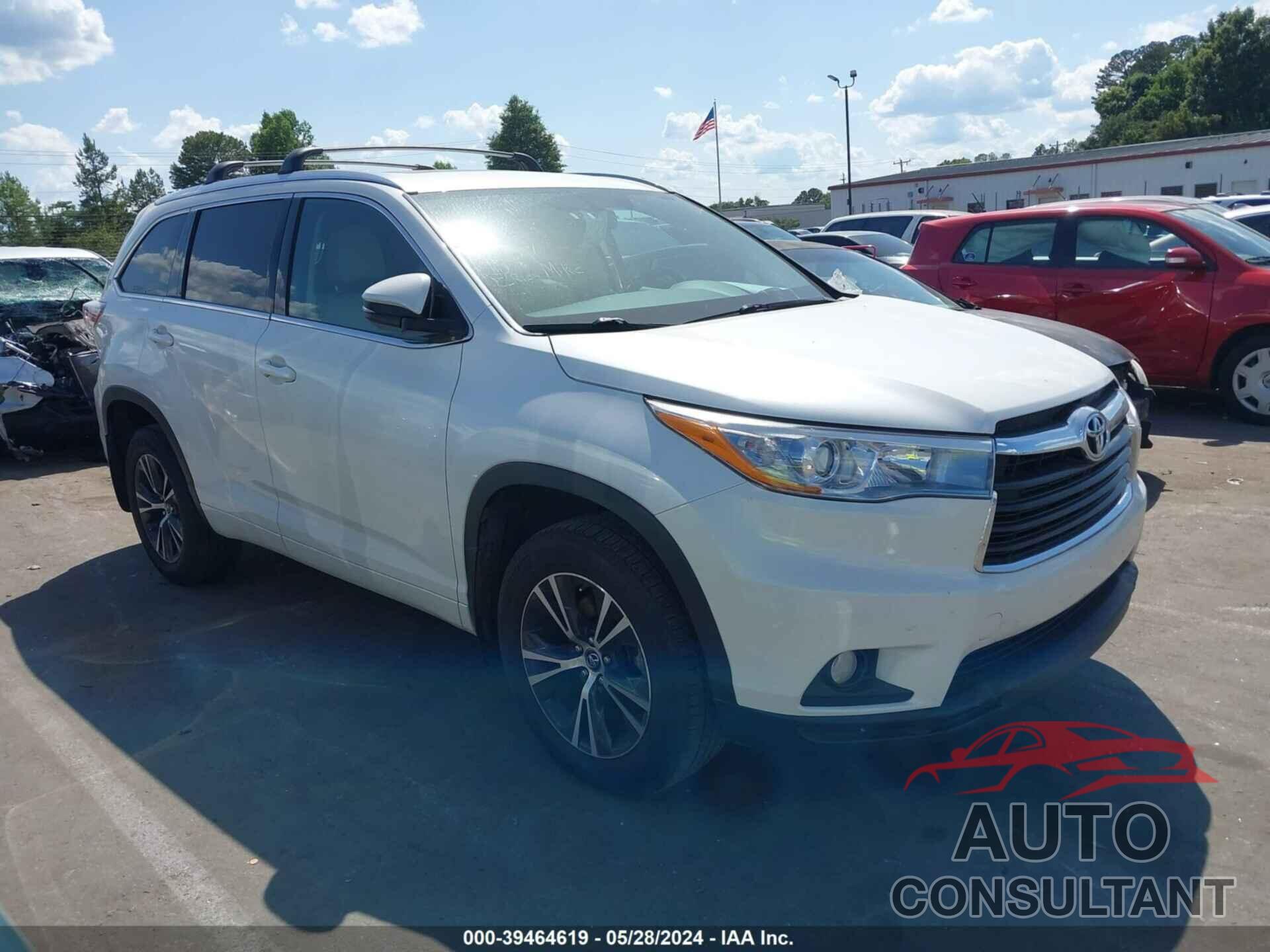 TOYOTA HIGHLANDER 2016 - 5TDJKRFH1GS310665