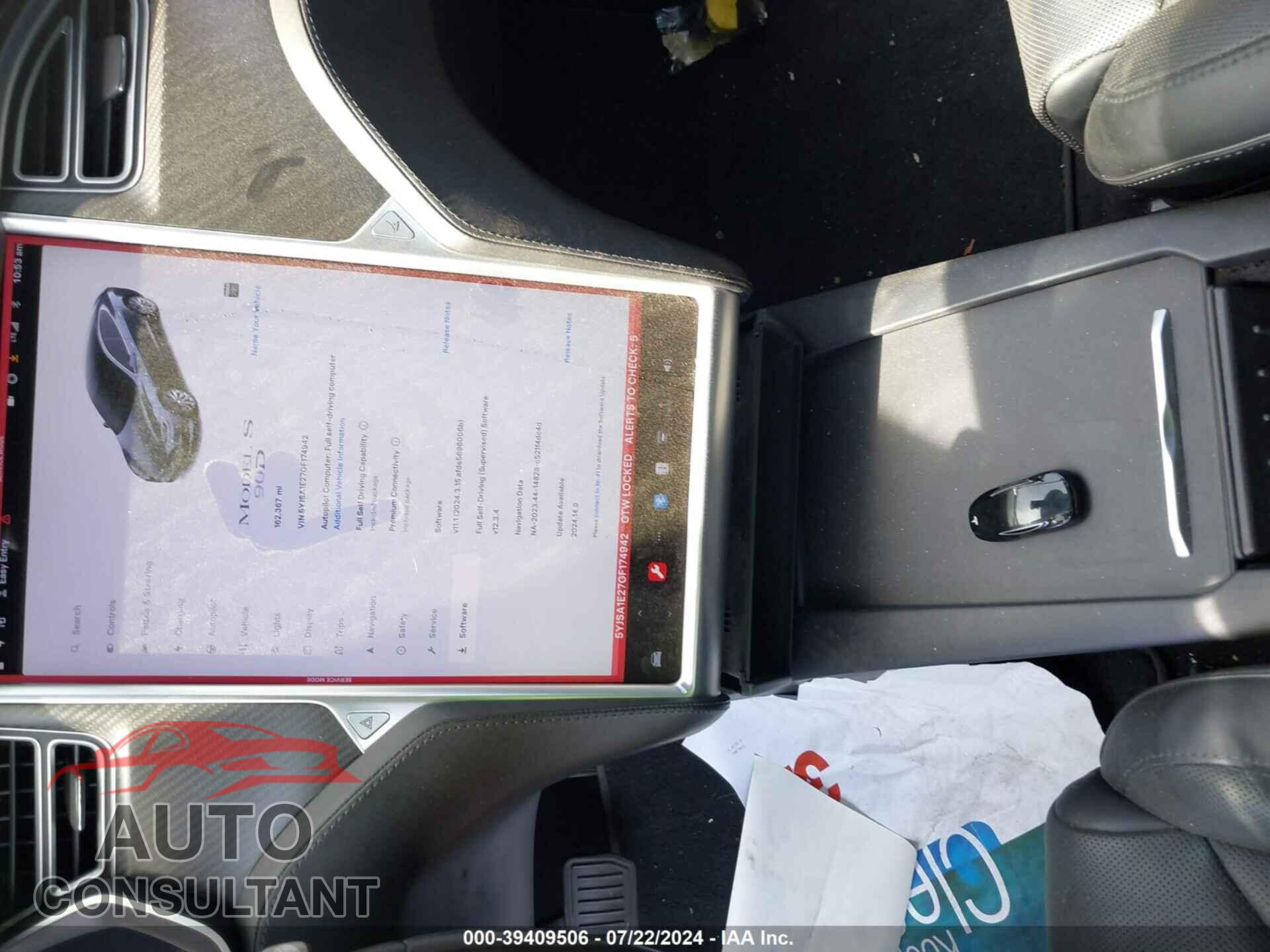 TESLA MODEL S 2016 - 5YJSA1E27GF174942