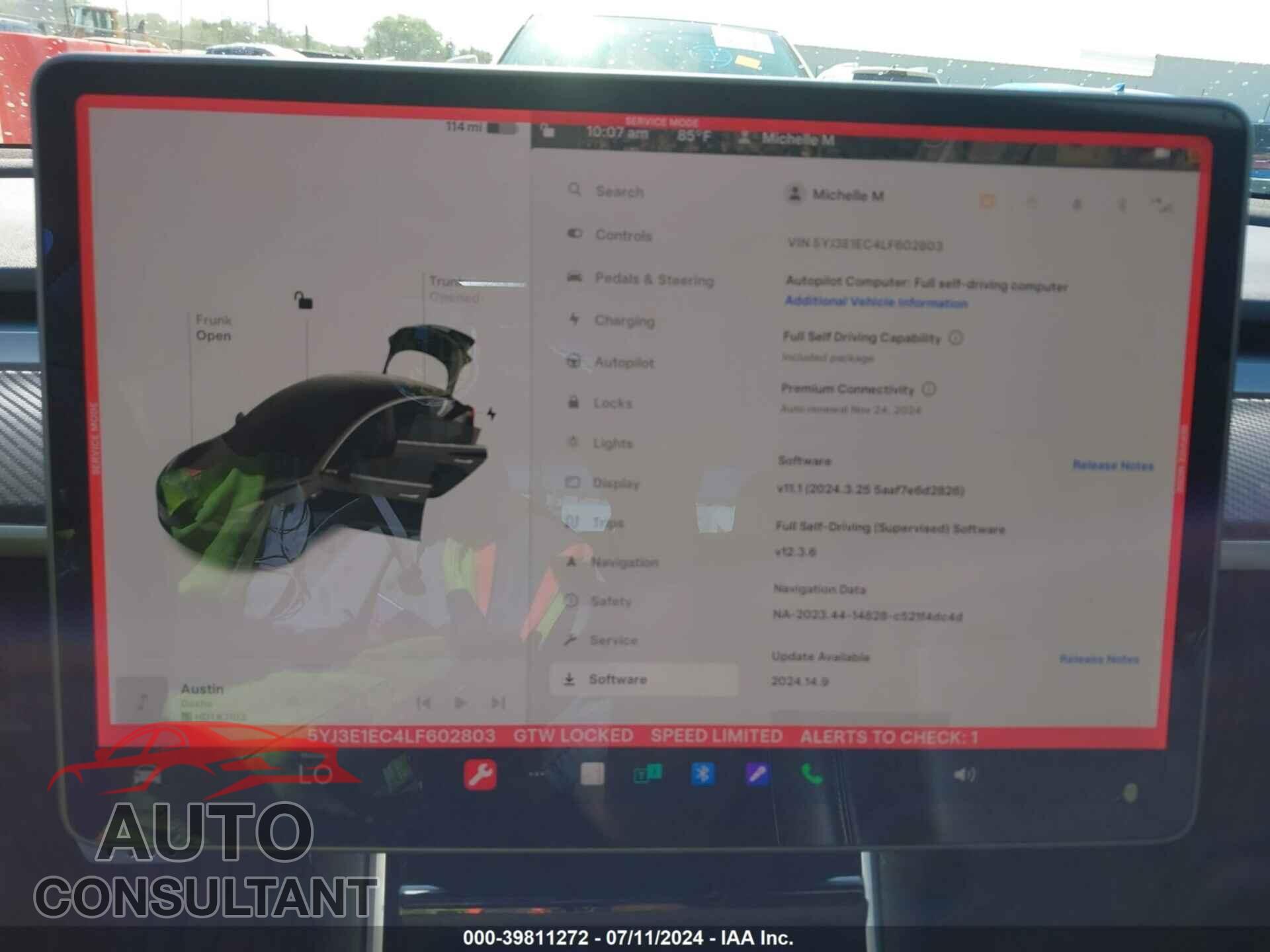 TESLA MODEL 3 2020 - 5YJ3E1EC4LF602803