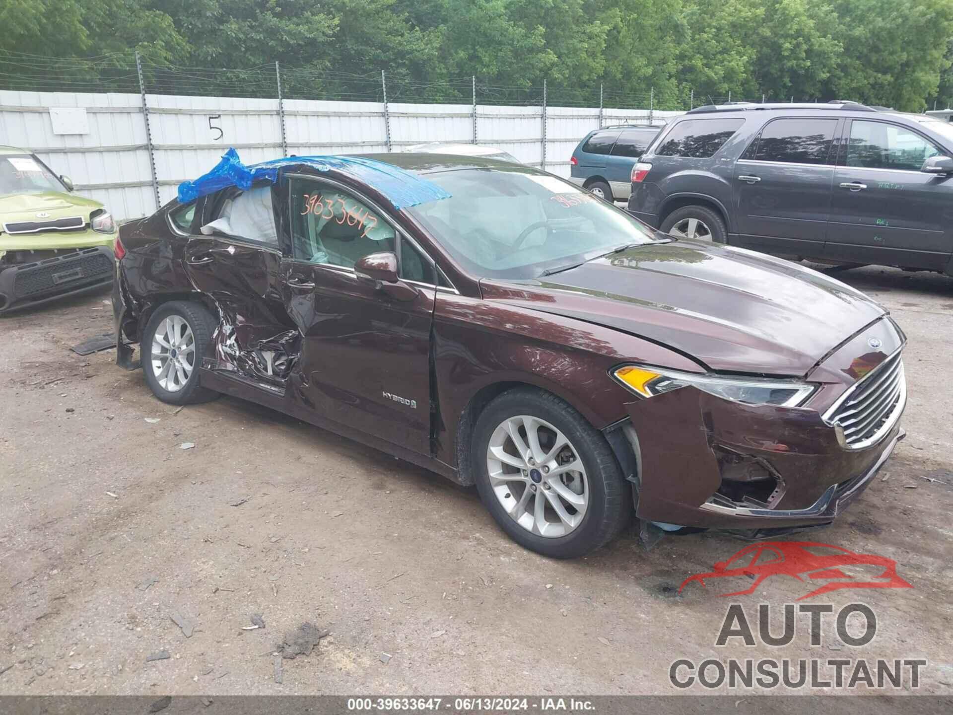 FORD FUSION HYBRID 2019 - 3FA6P0MU8KR166956
