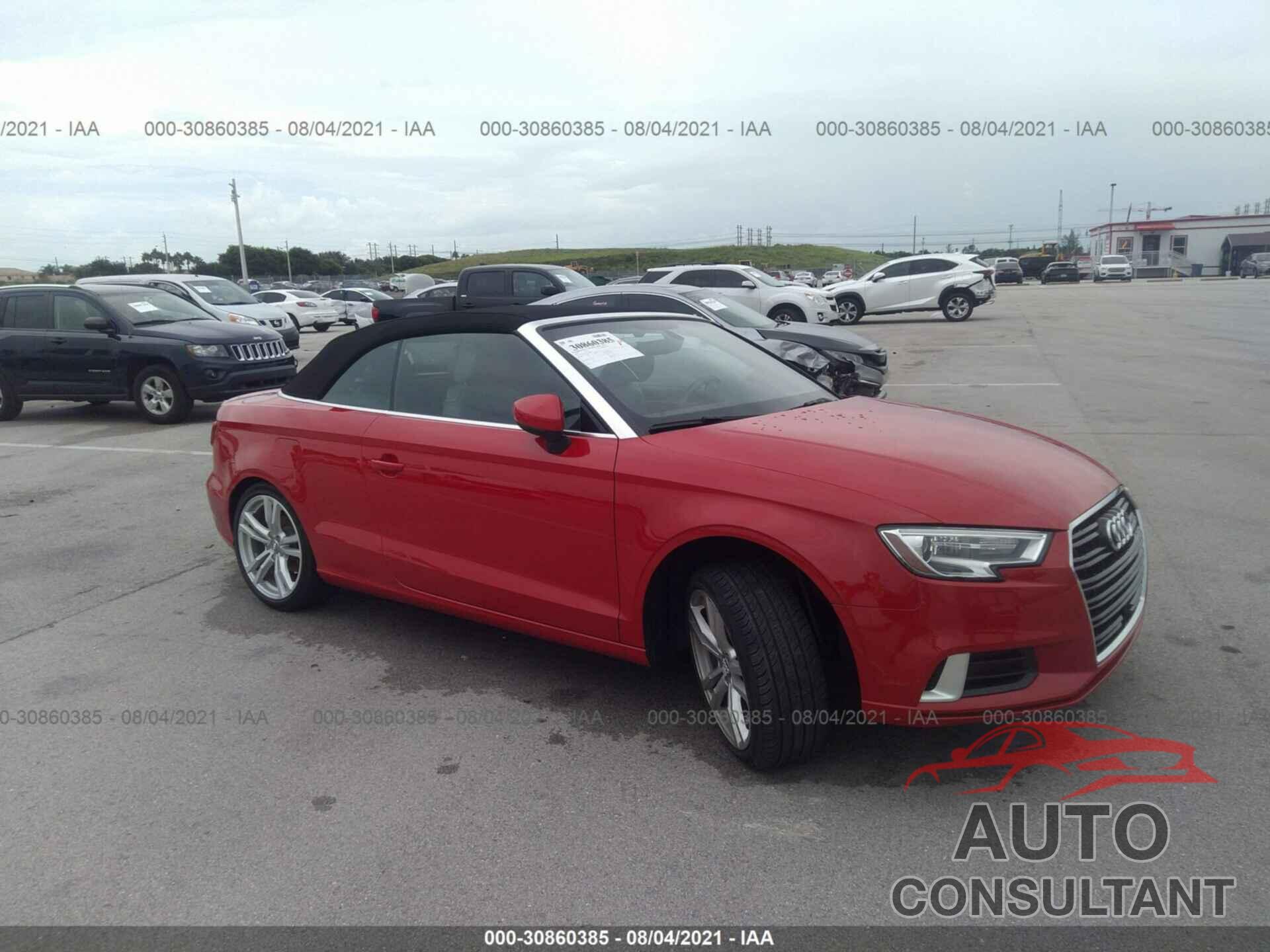 AUDI A3 CABRIOLET 2018 - WAU6ULFF5J1080982