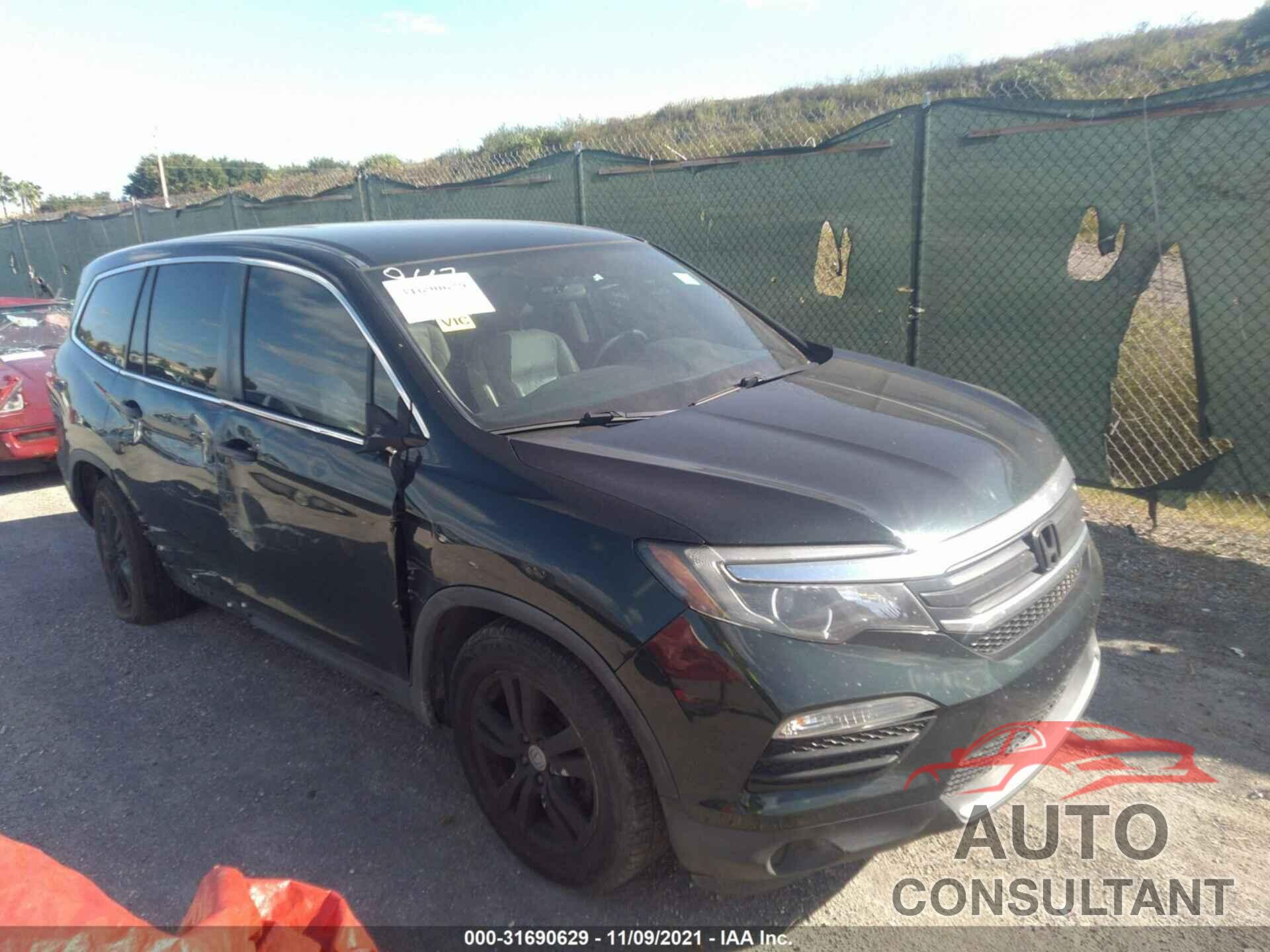 HONDA PILOT 2016 - 5FNYF5H13GB049667