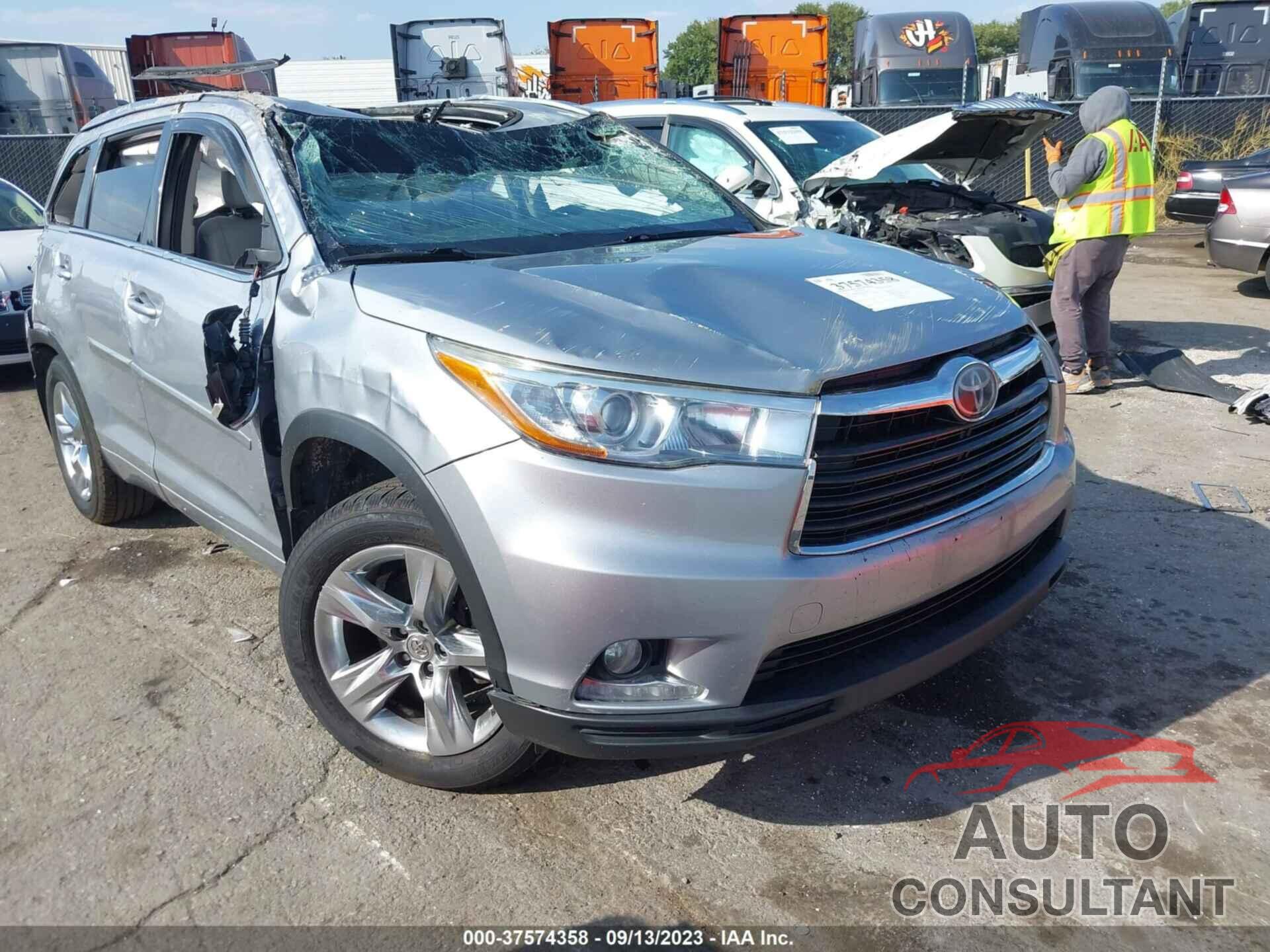 TOYOTA HIGHLANDER 2015 - 5TDDKRFH2FS169617