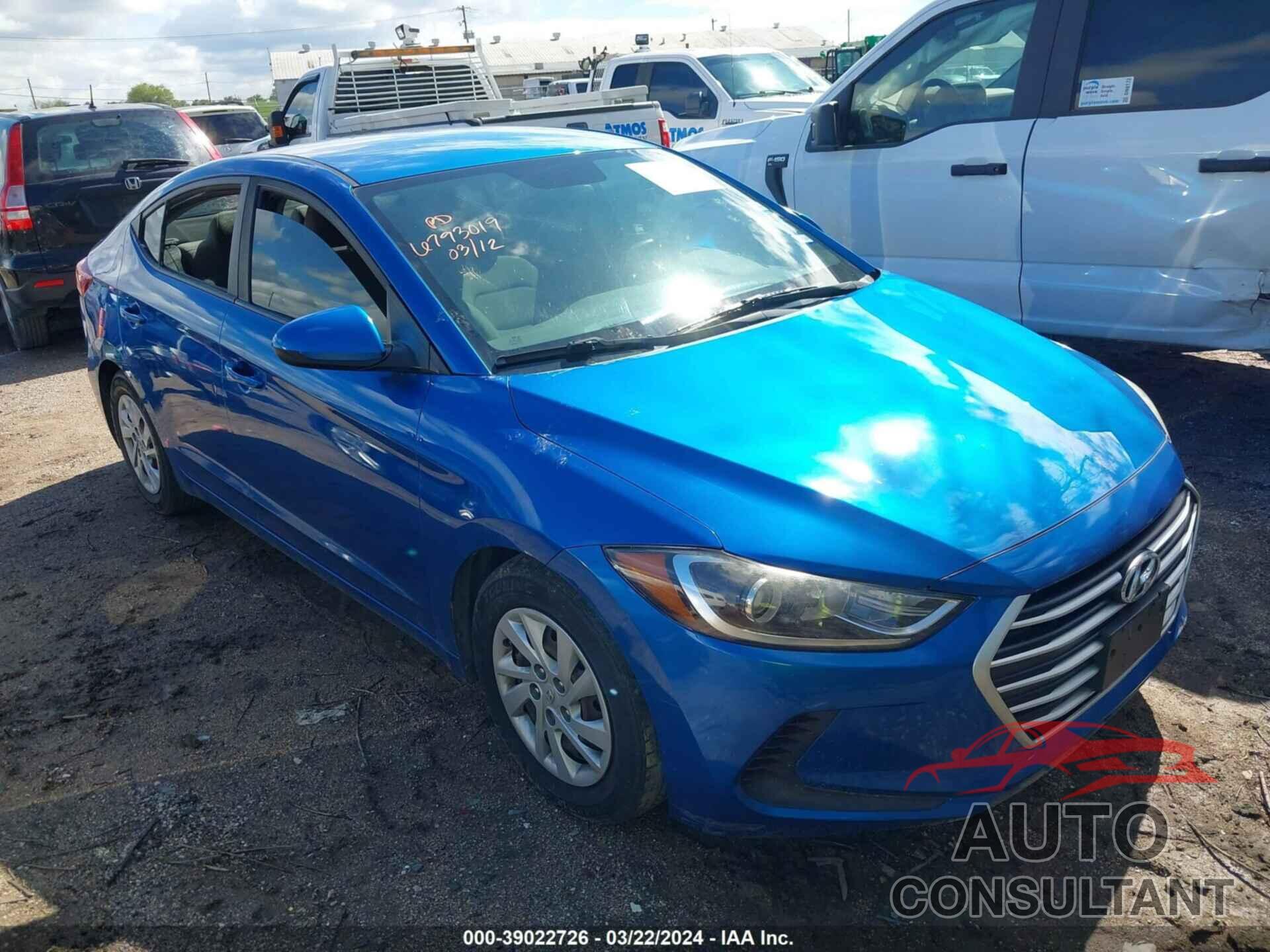 HYUNDAI ELANTRA 2018 - 5NPD74LF0JH350009