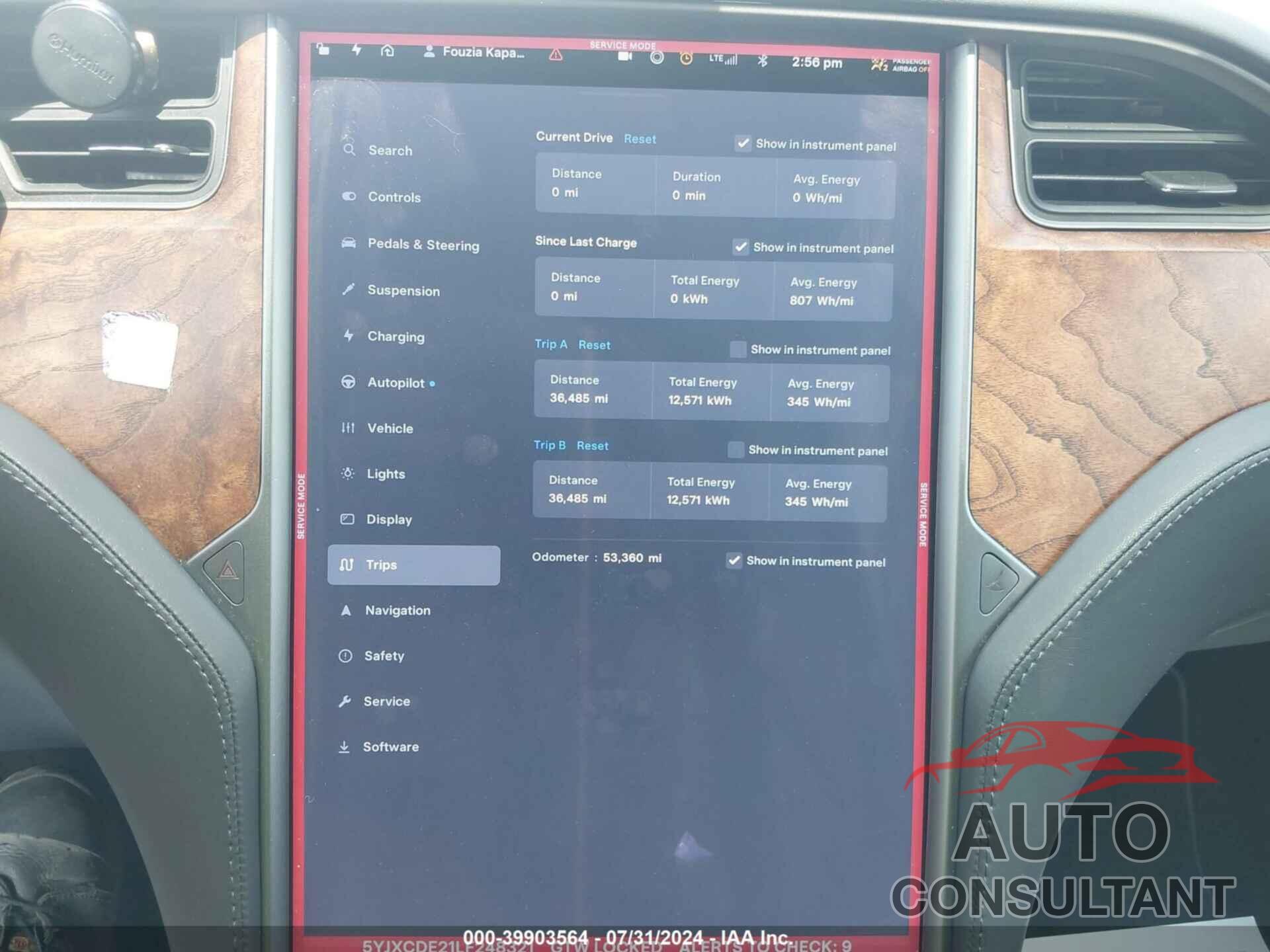 TESLA MODEL X 2020 - 5YJXCDE21LF248321