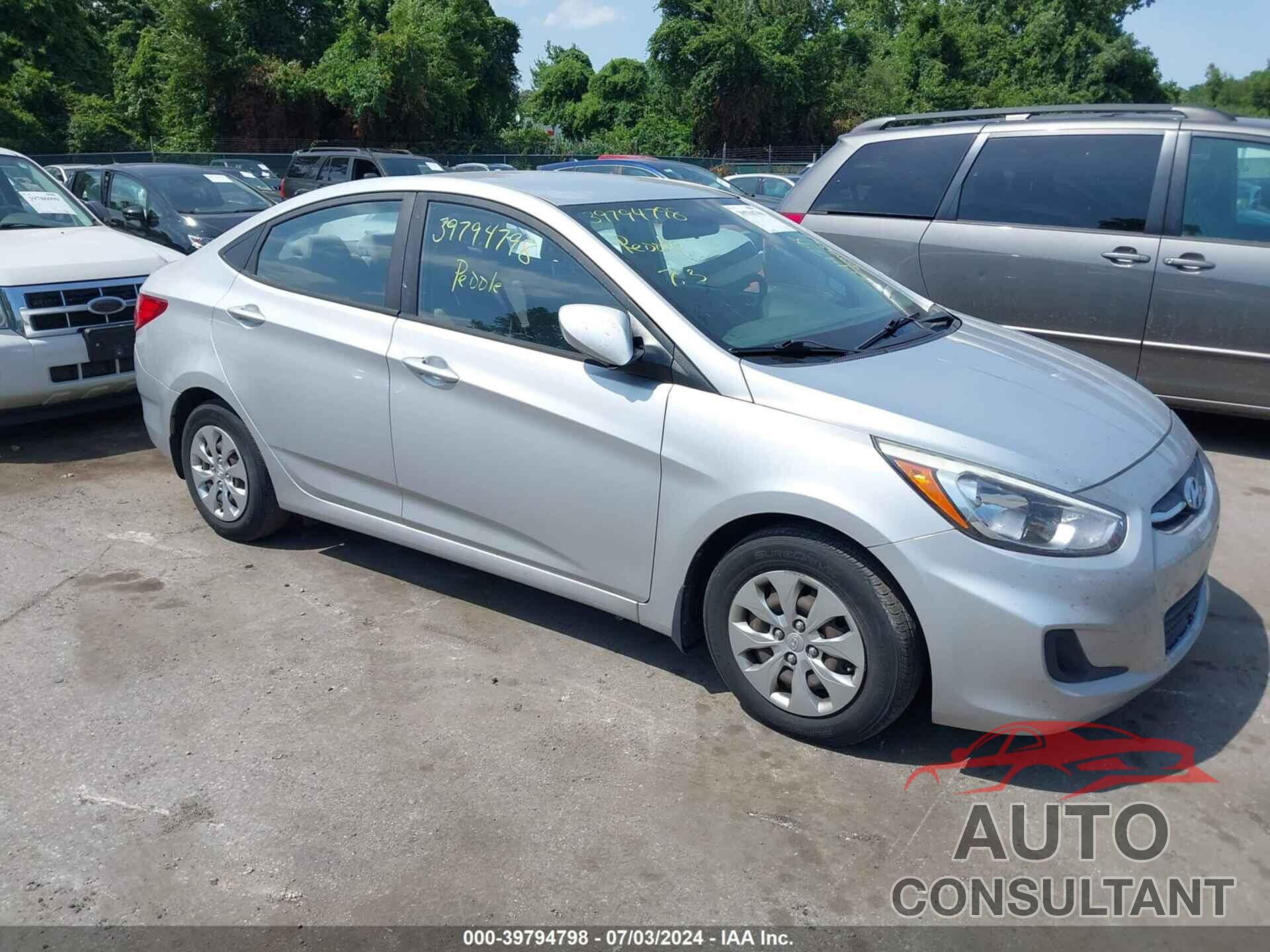 HYUNDAI ACCENT 2016 - KMHCT4AEXGU110915