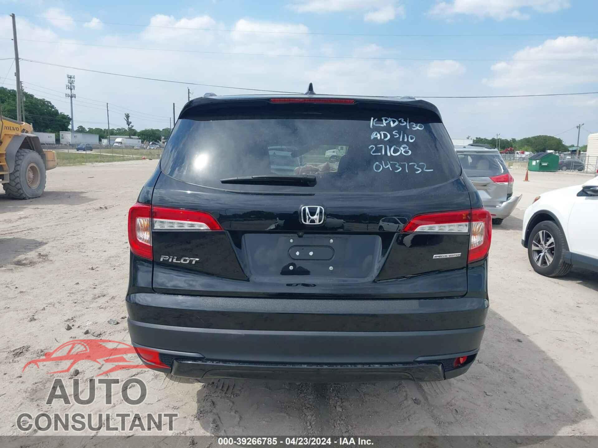 HONDA PILOT 2021 - 5FNYF5H27MB043732