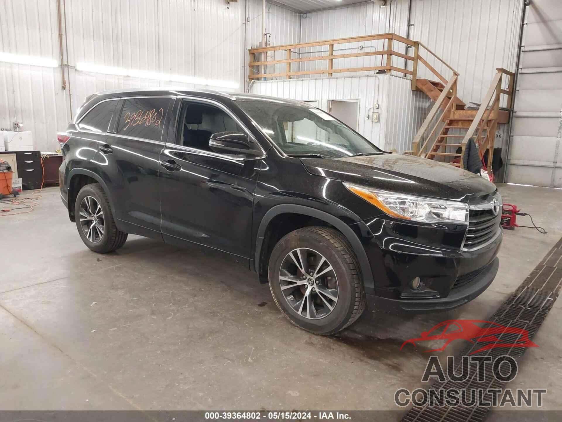 TOYOTA HIGHLANDER 2016 - 5TDJKRFH9GS253177