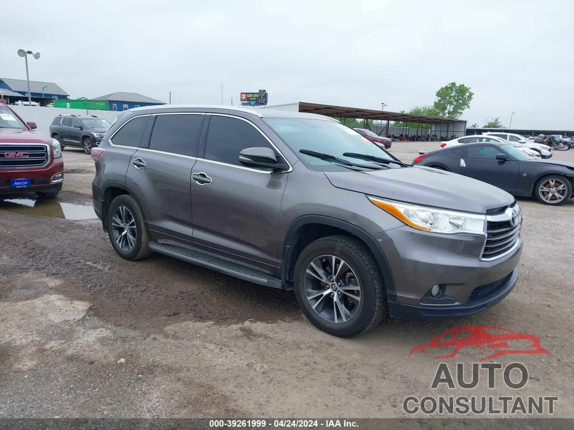 TOYOTA HIGHLANDER 2016 - 5TDKKRFH6GS500952