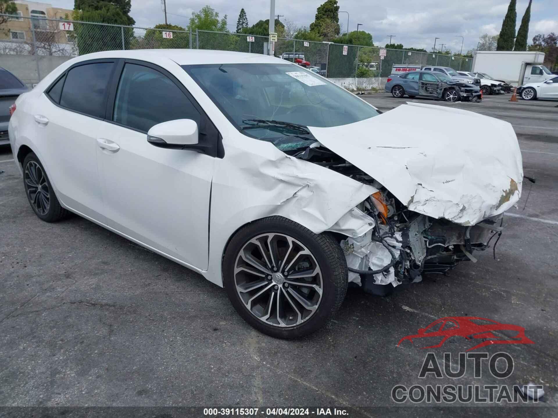 TOYOTA COROLLA 2016 - 5YFBURHE2GP555338