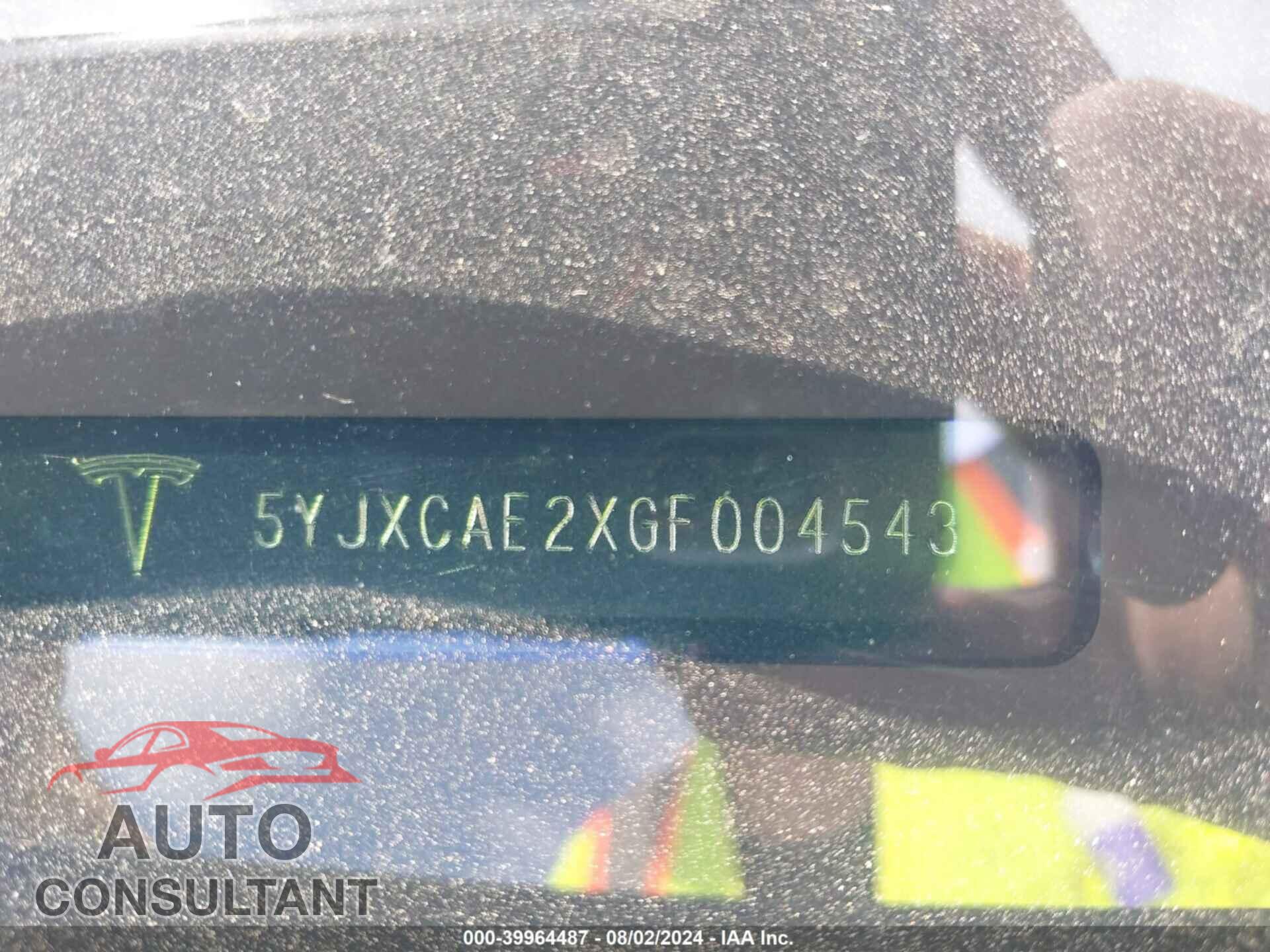 TESLA MODEL X 2016 - 5YJXCAE2XGF004543