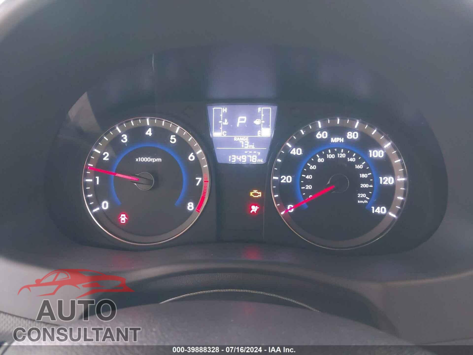 HYUNDAI ACCENT 2016 - KMHCT4AE6GU951226