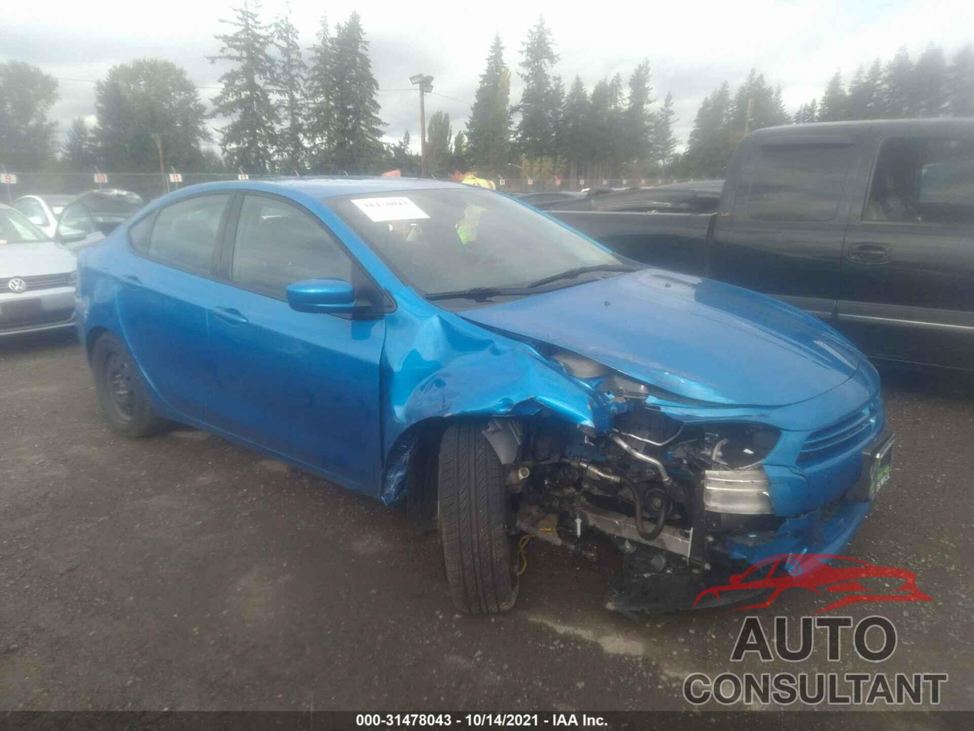 DODGE DART 2016 - 1C3CDFAA6GD540844