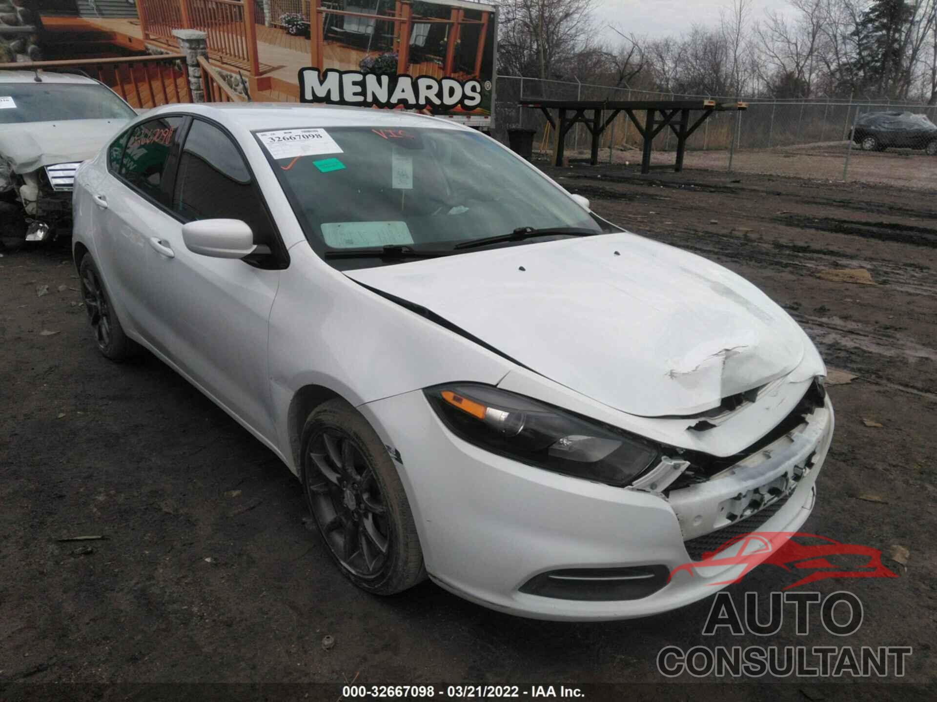 DODGE DART 2016 - 1C3CDFAA0GD508200