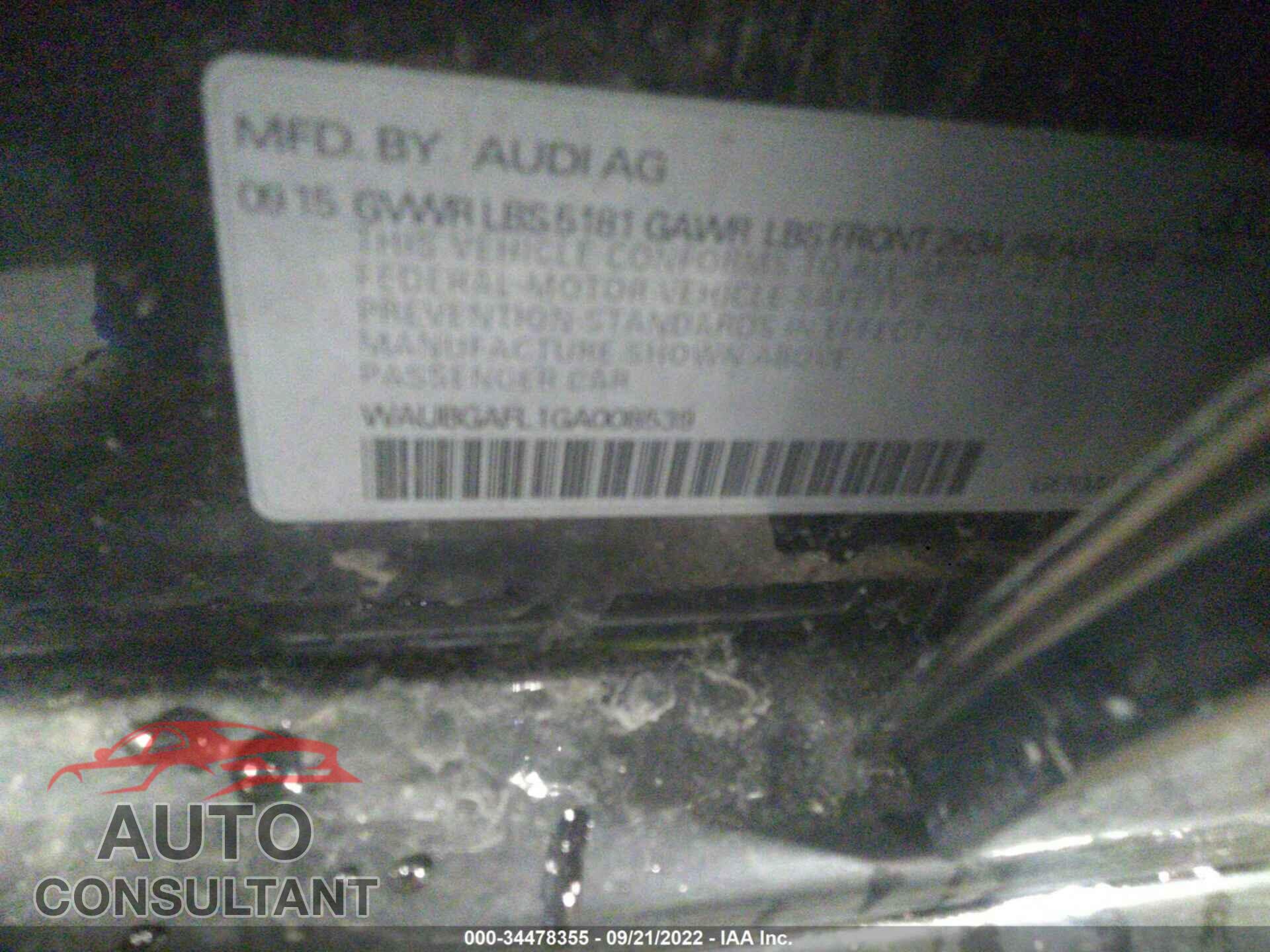 AUDI S4 2016 - WAUBGAFL1GA008539