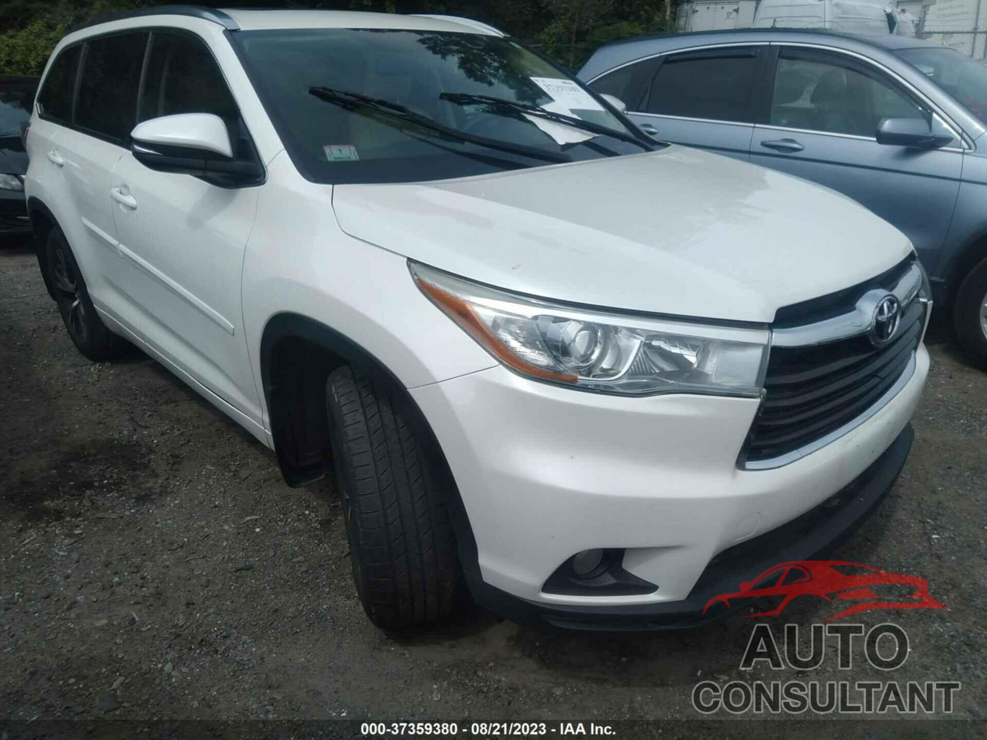 TOYOTA HIGHLANDER 2016 - 5TDJKRFHXGS285927