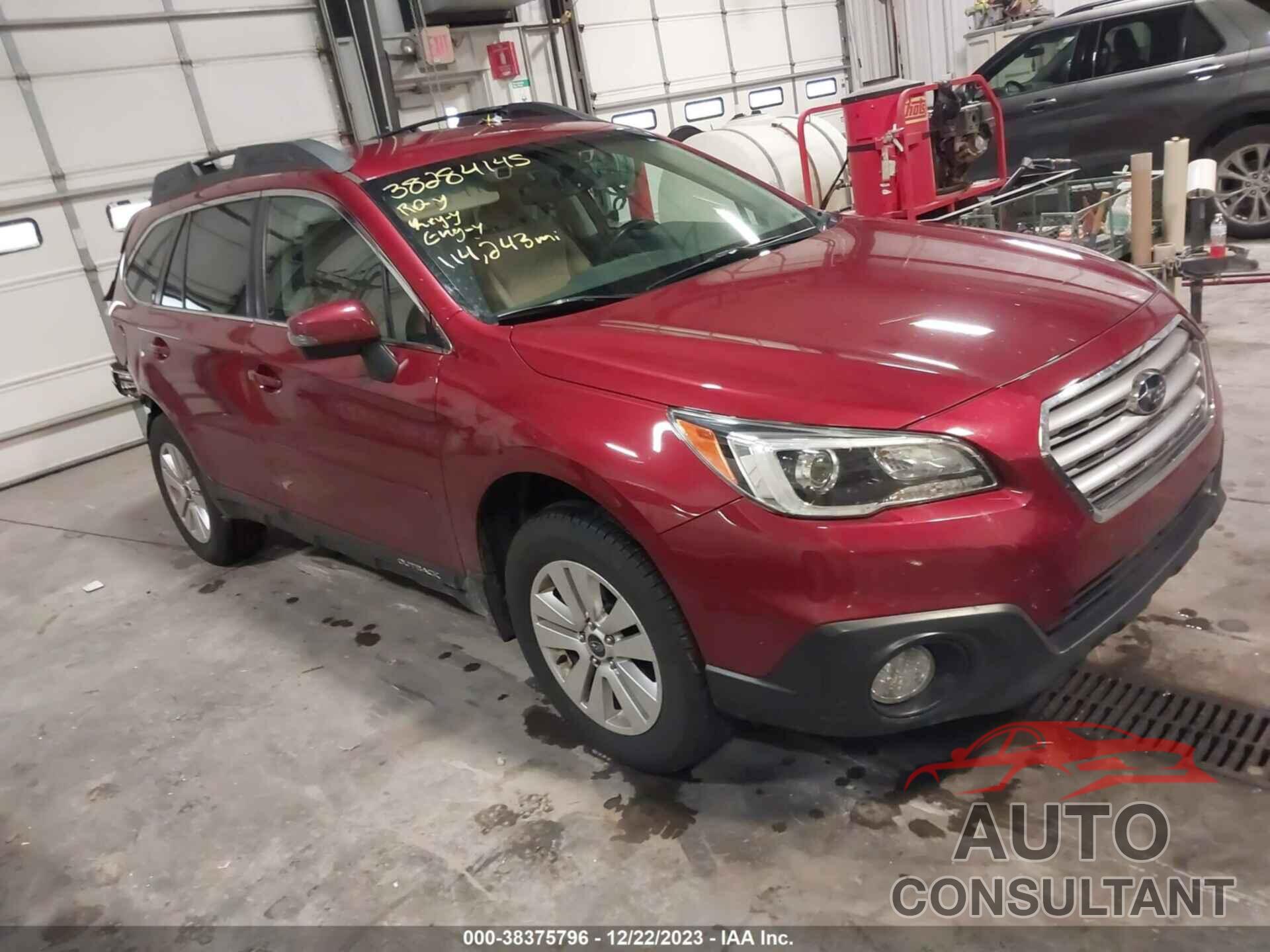SUBARU OUTBACK 2016 - 4S4BSBFC0G3203197