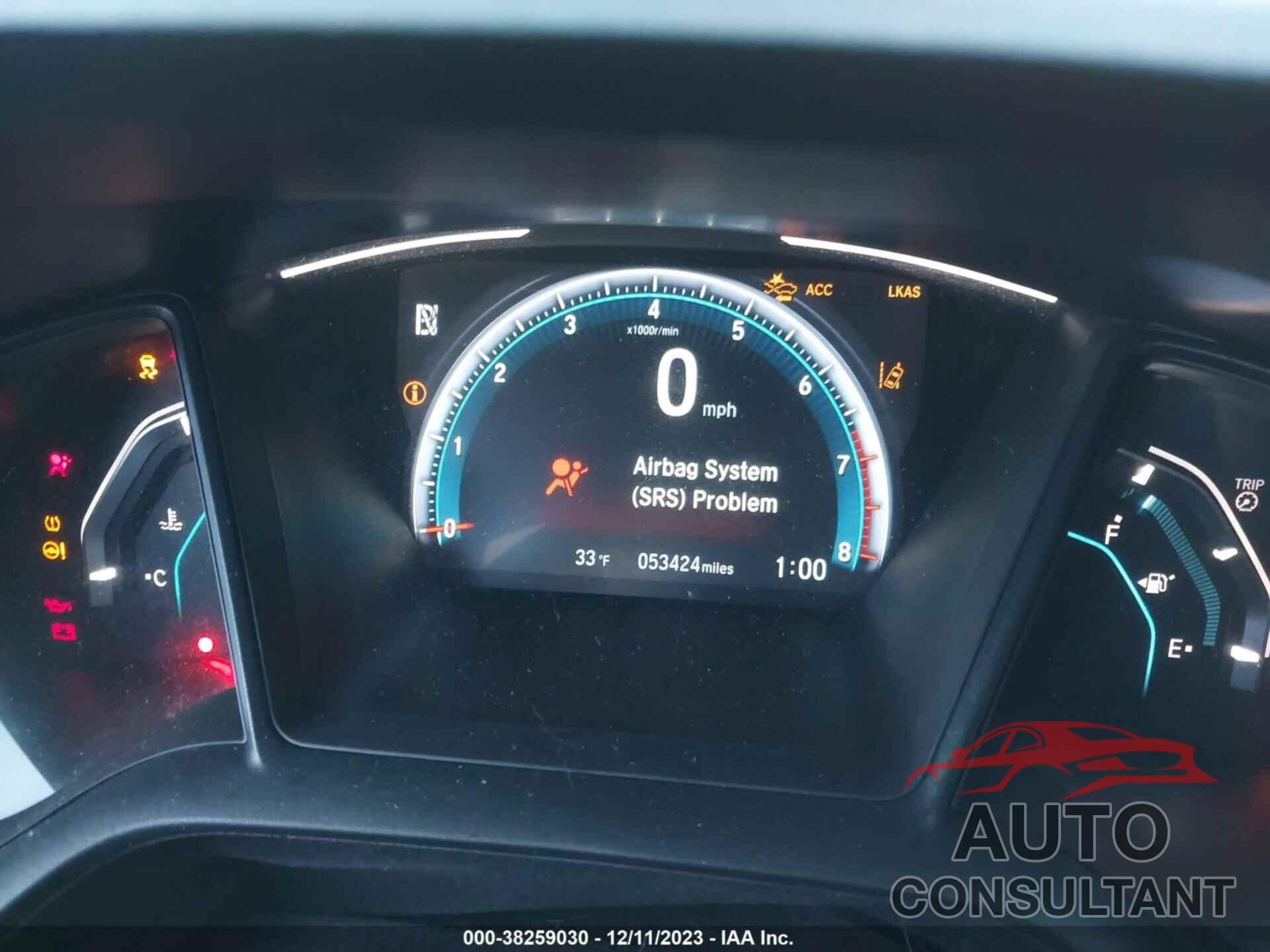 HONDA CIVIC 2019 - 2HGFC2F65KH541604