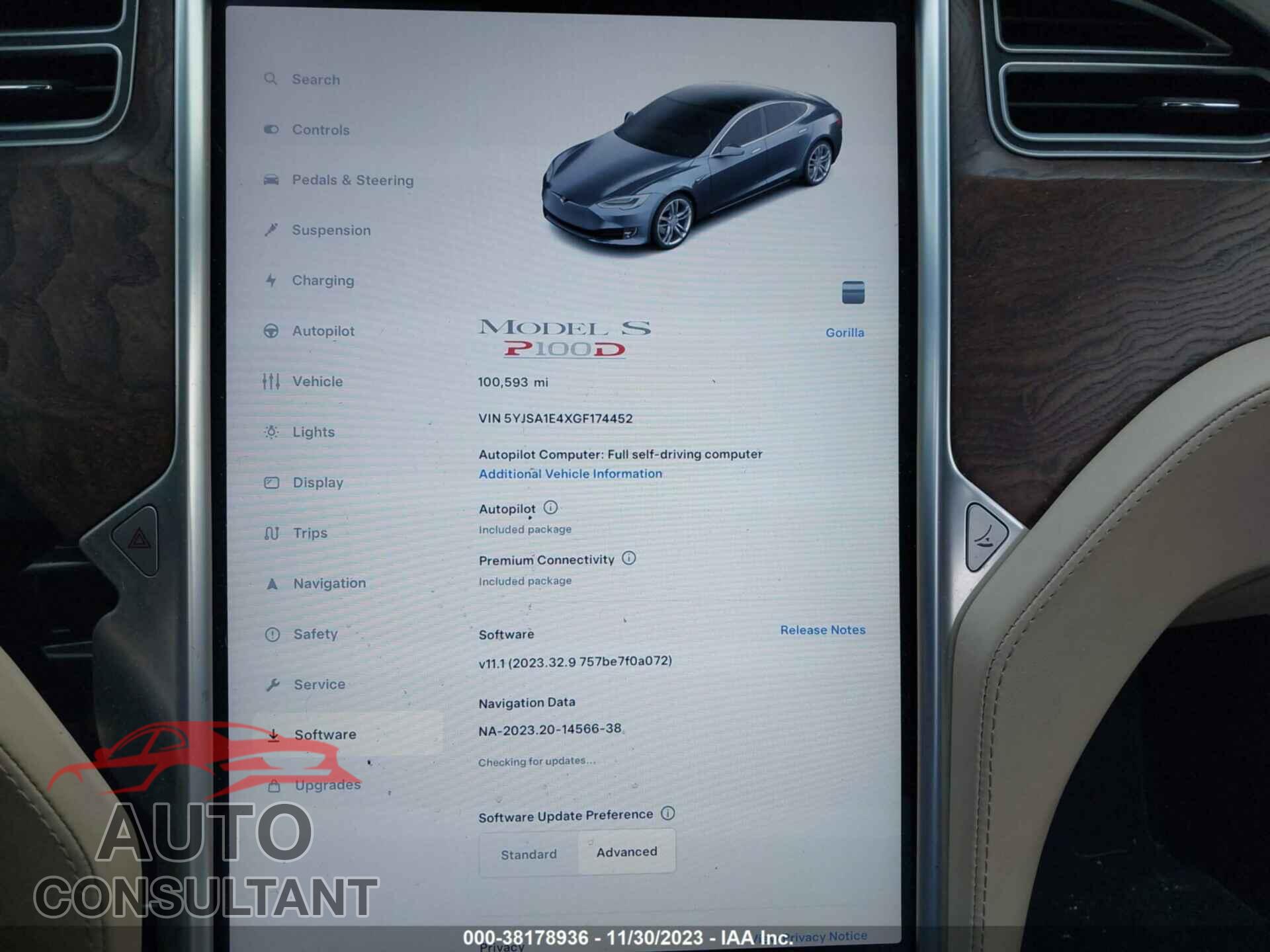TESLA MODEL S 2016 - 5YJSA1E4XGF174452
