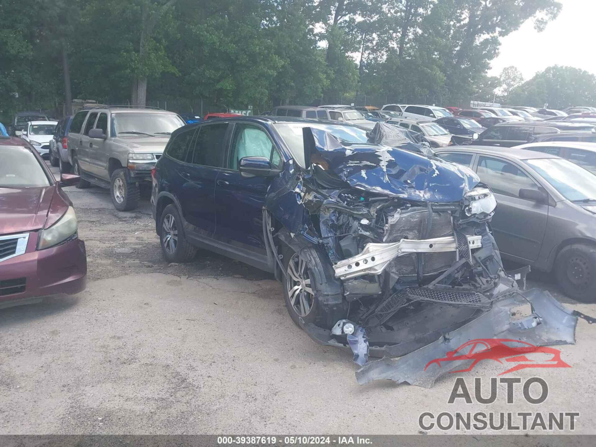 HONDA PILOT 2017 - 5FNYF5H31HB022504